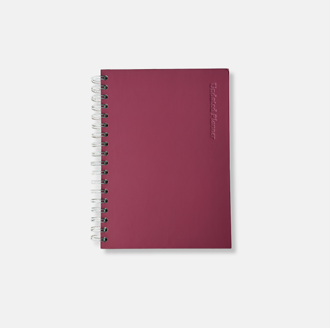 Süresiz Planlayıcı Ajanda Mürdüm Renk 90 Gr 17 × 24 Cm