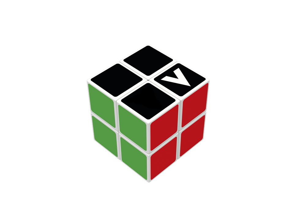 V Cube 2-Beyaz Klasik Küp
