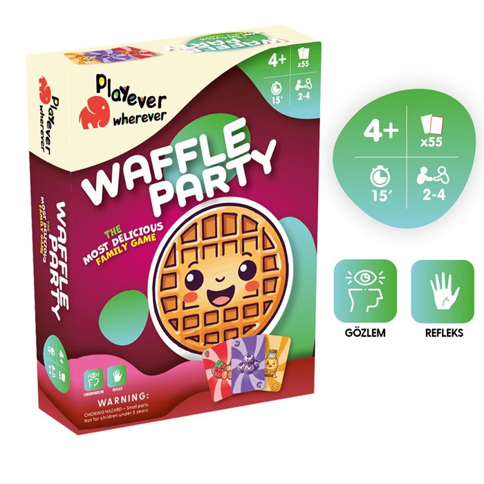 Waffle Party Deluxe - Dikkat, Görsel Algı ve Refleks Geliştiren Kart Oyunu