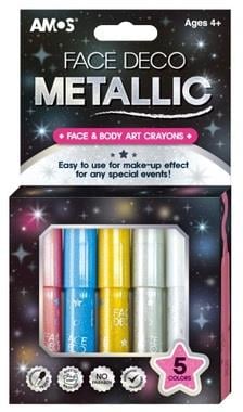 Yüz Boyası Metalik 5'lı Blister