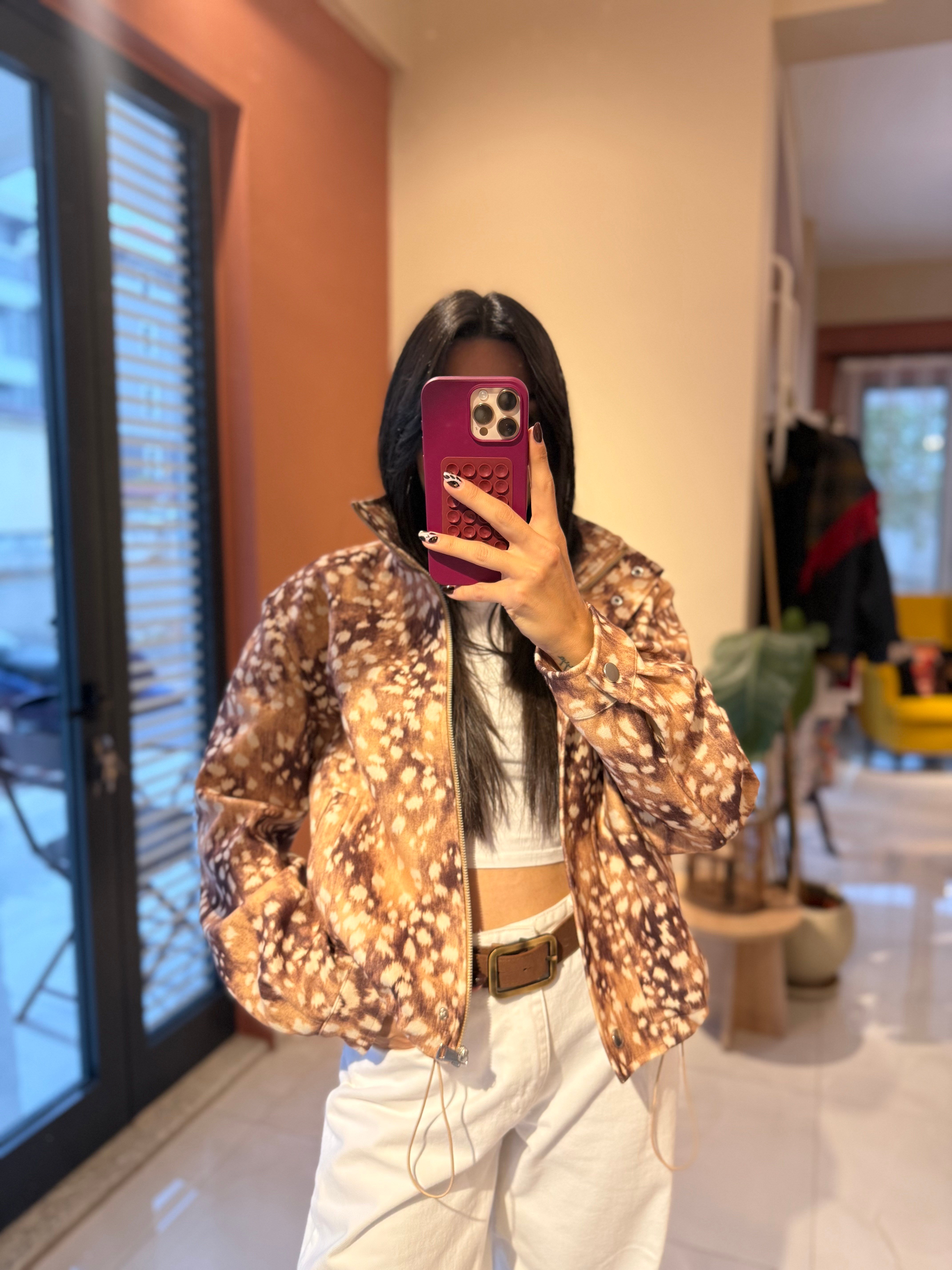  Bambi Fermuarlı Büzgülü Ceket