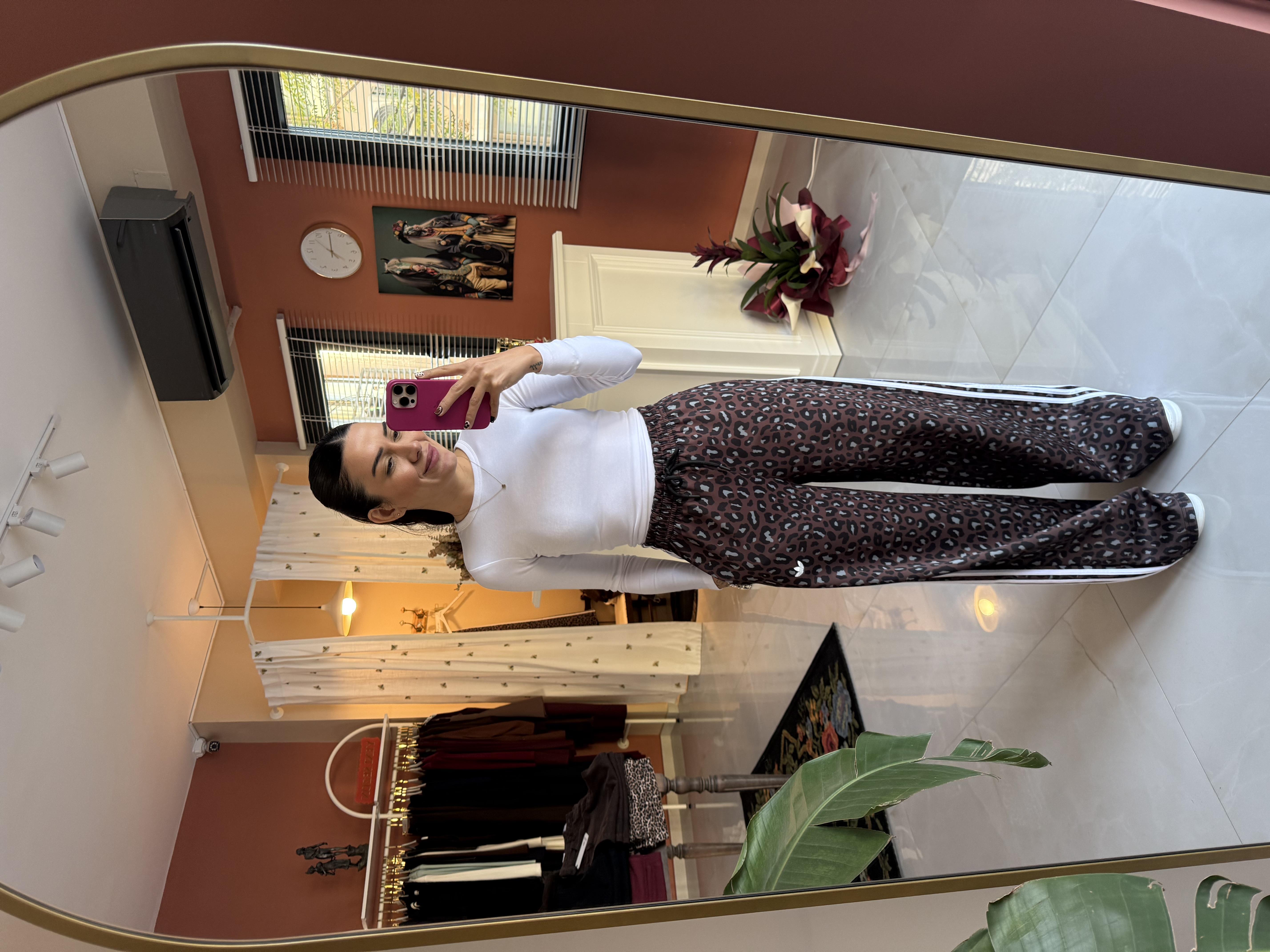 Acı Kahve Leopar Eşofman Altı