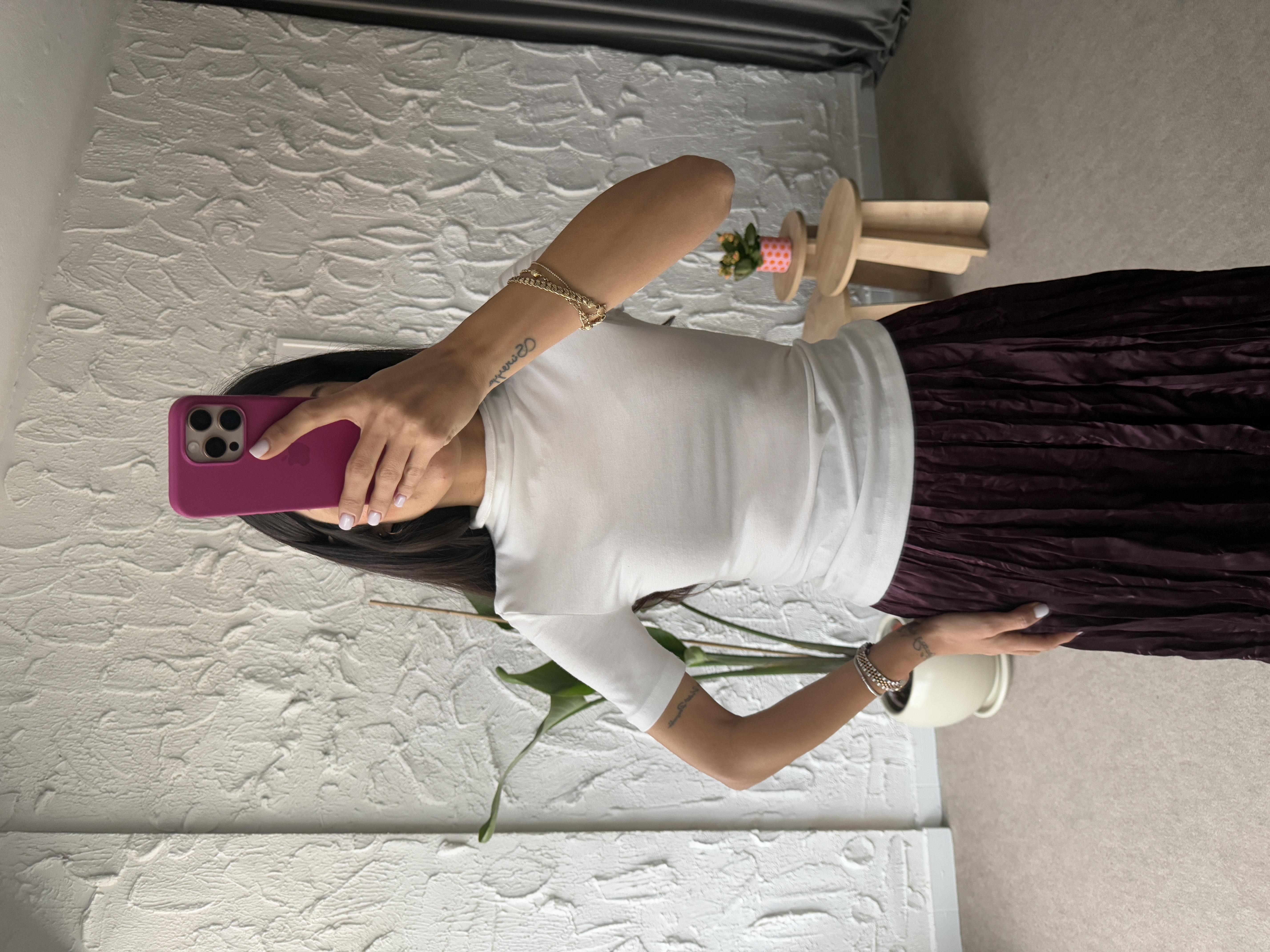 Ekru Balıkçı Yaka Tshirt Bluz