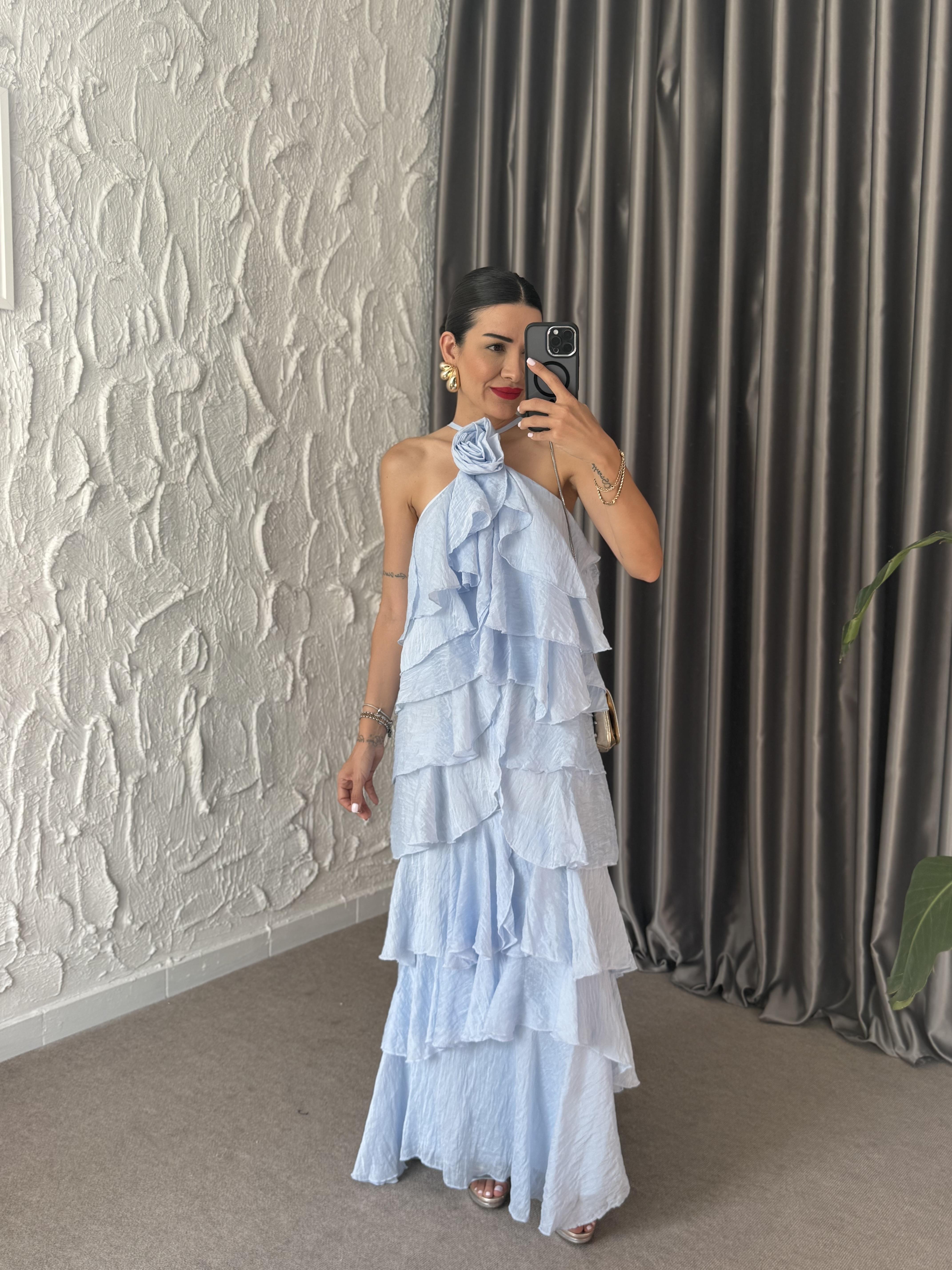 Freya Kat Kat Elbise - Mavi 