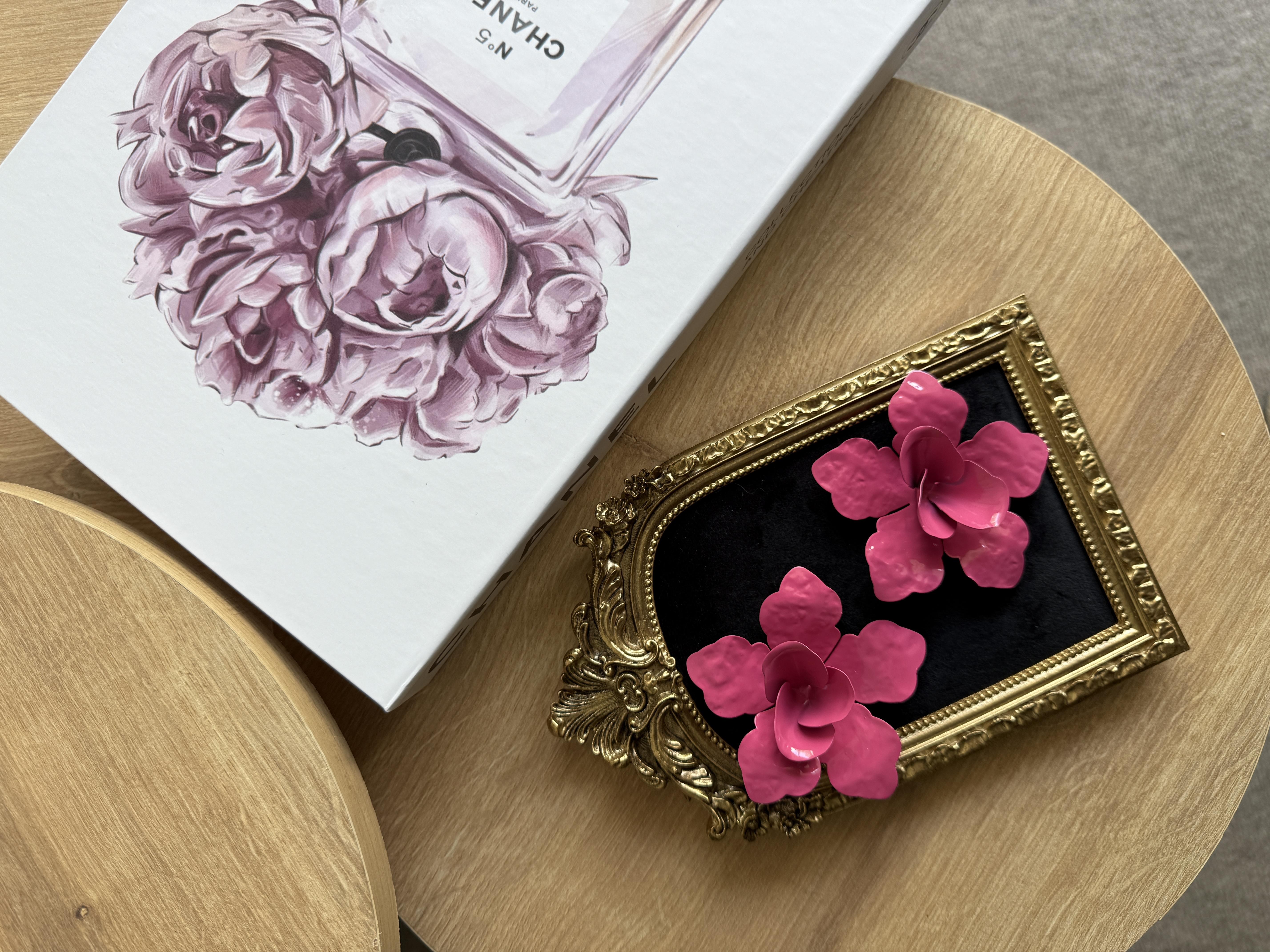 Fuşya Marka Model Çiçek Küpe