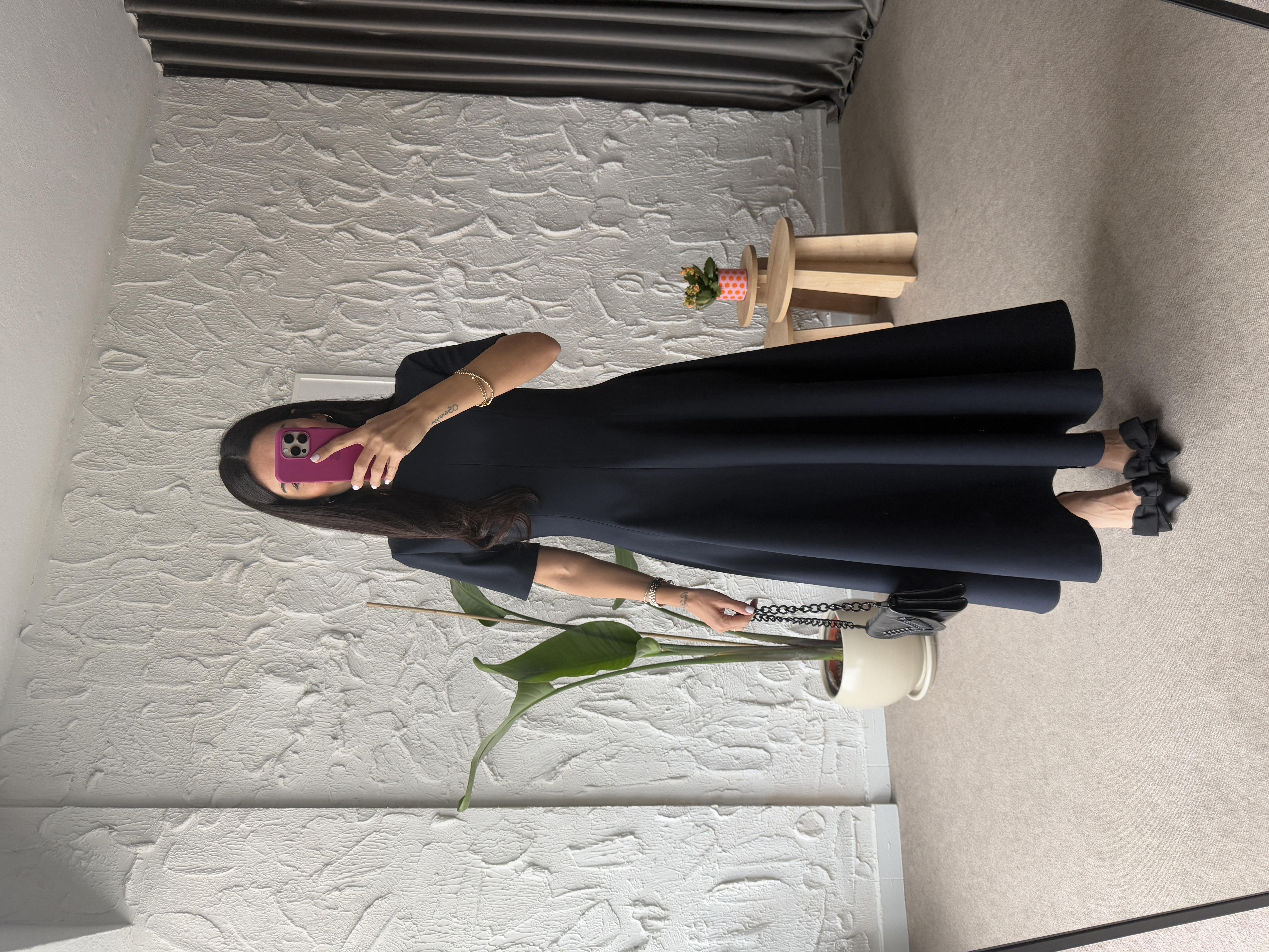 Godeli Lacivert Maxi Elbise