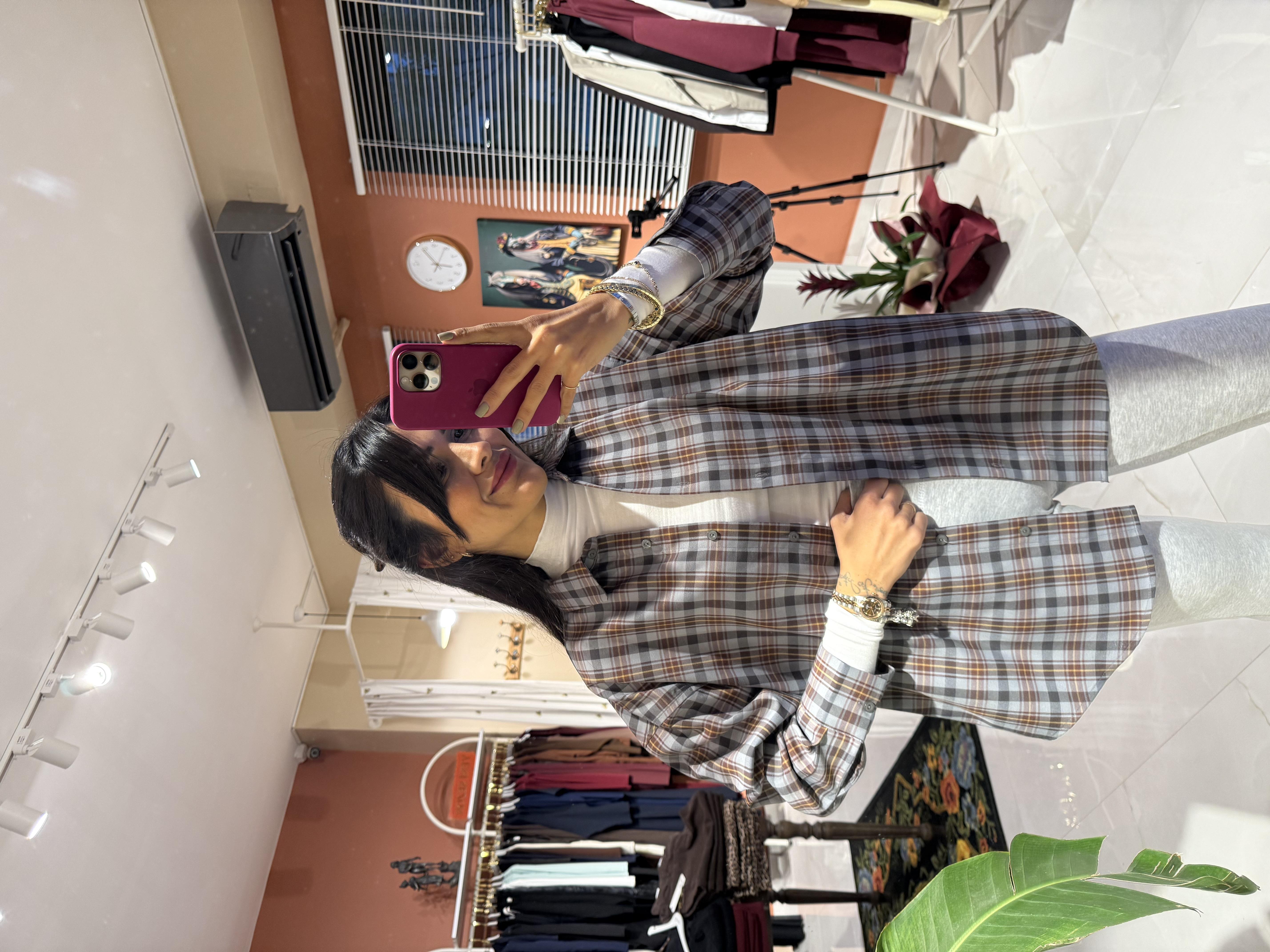 Gri Ekoseli Oduncu Gömlek 