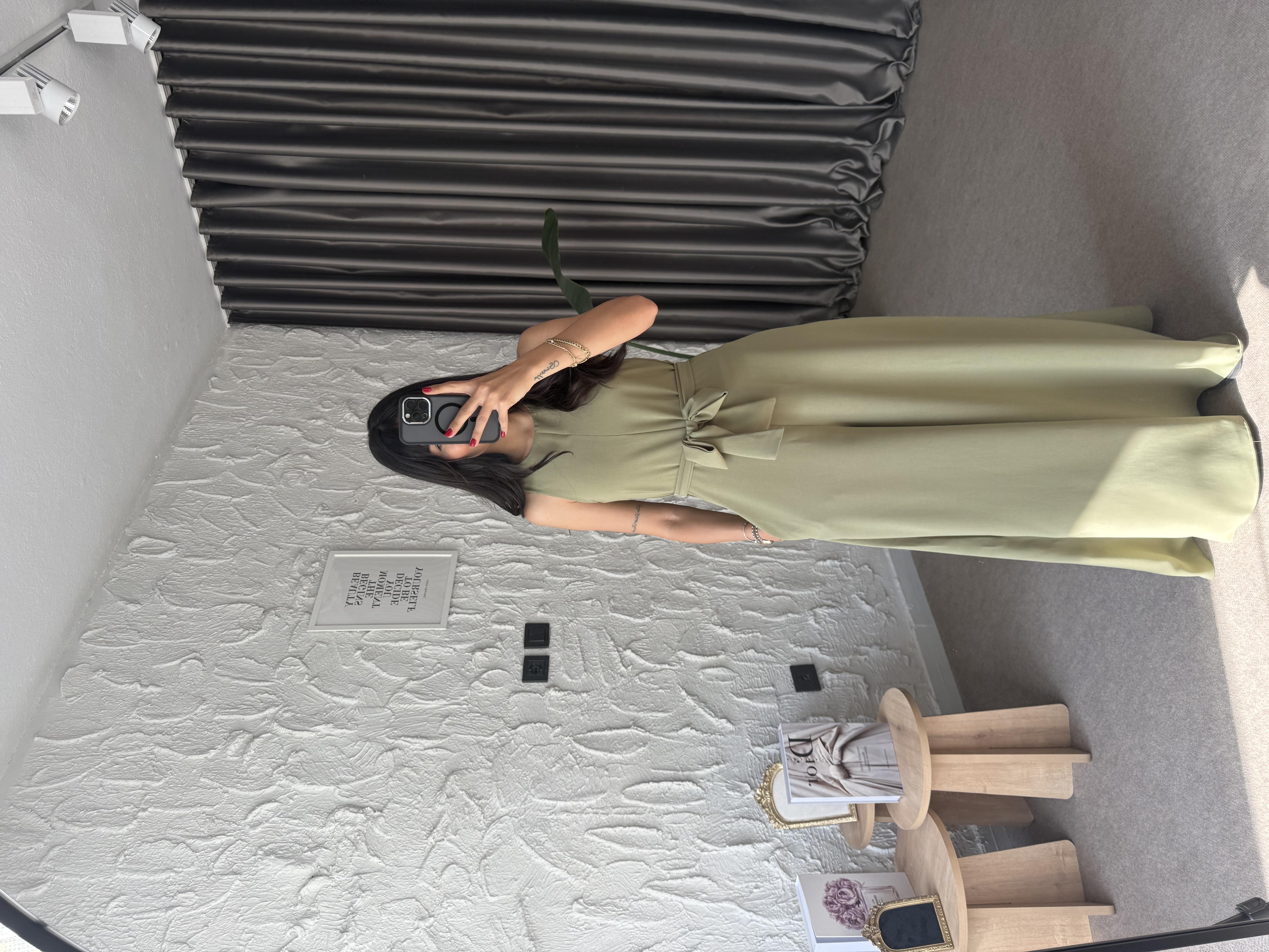 Kolsuz Bol Paça Tulum - Haki