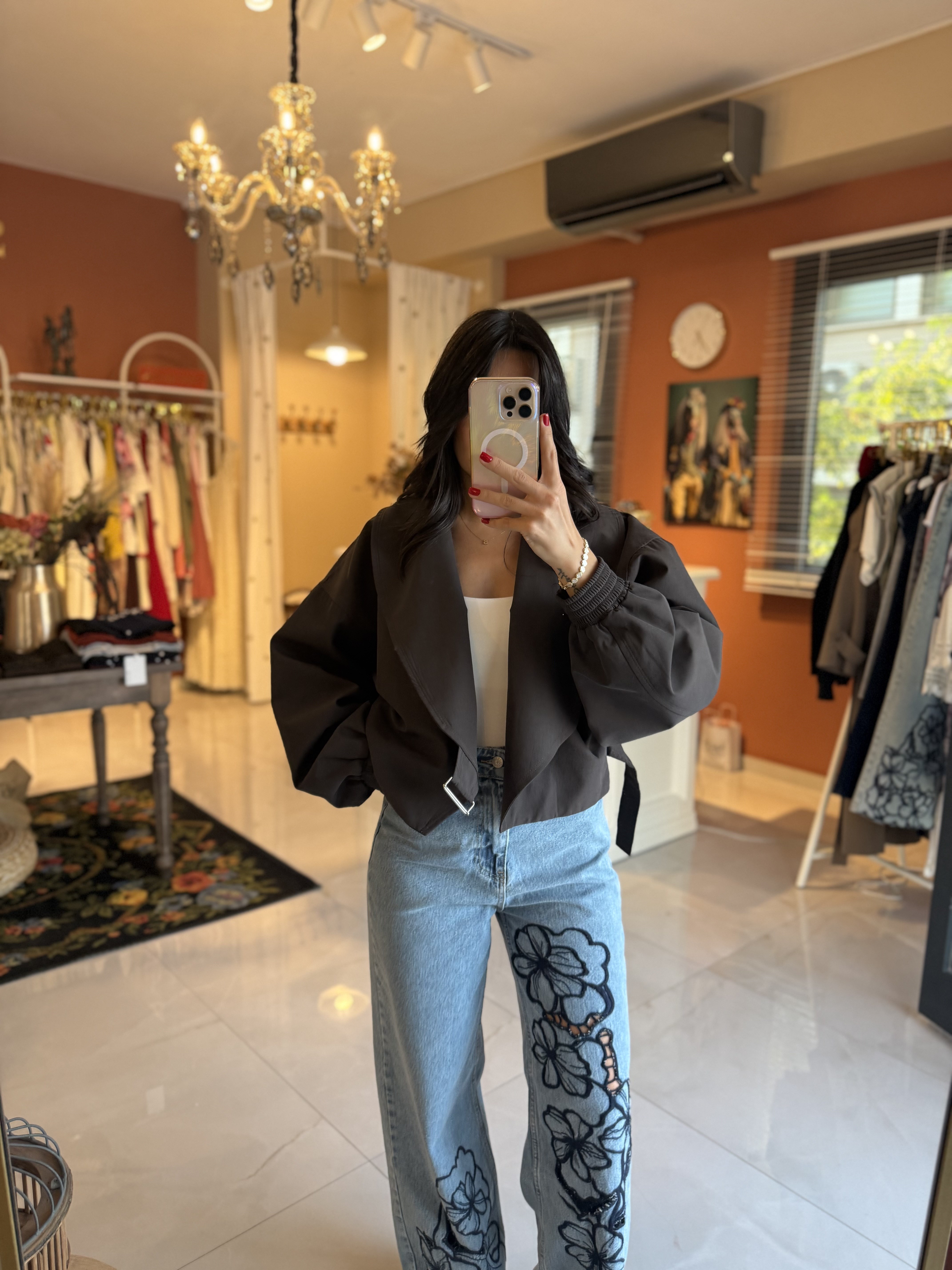 Kruvaze Model Kahve Bomber Ceket