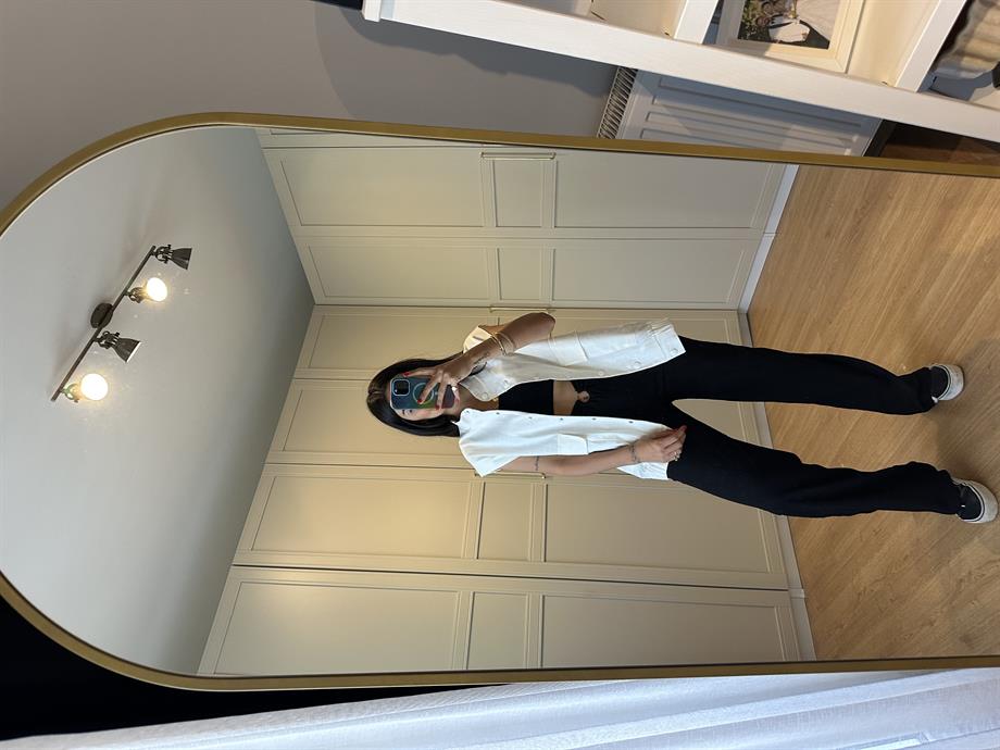 Olimpia Ekru Oversize Yelek