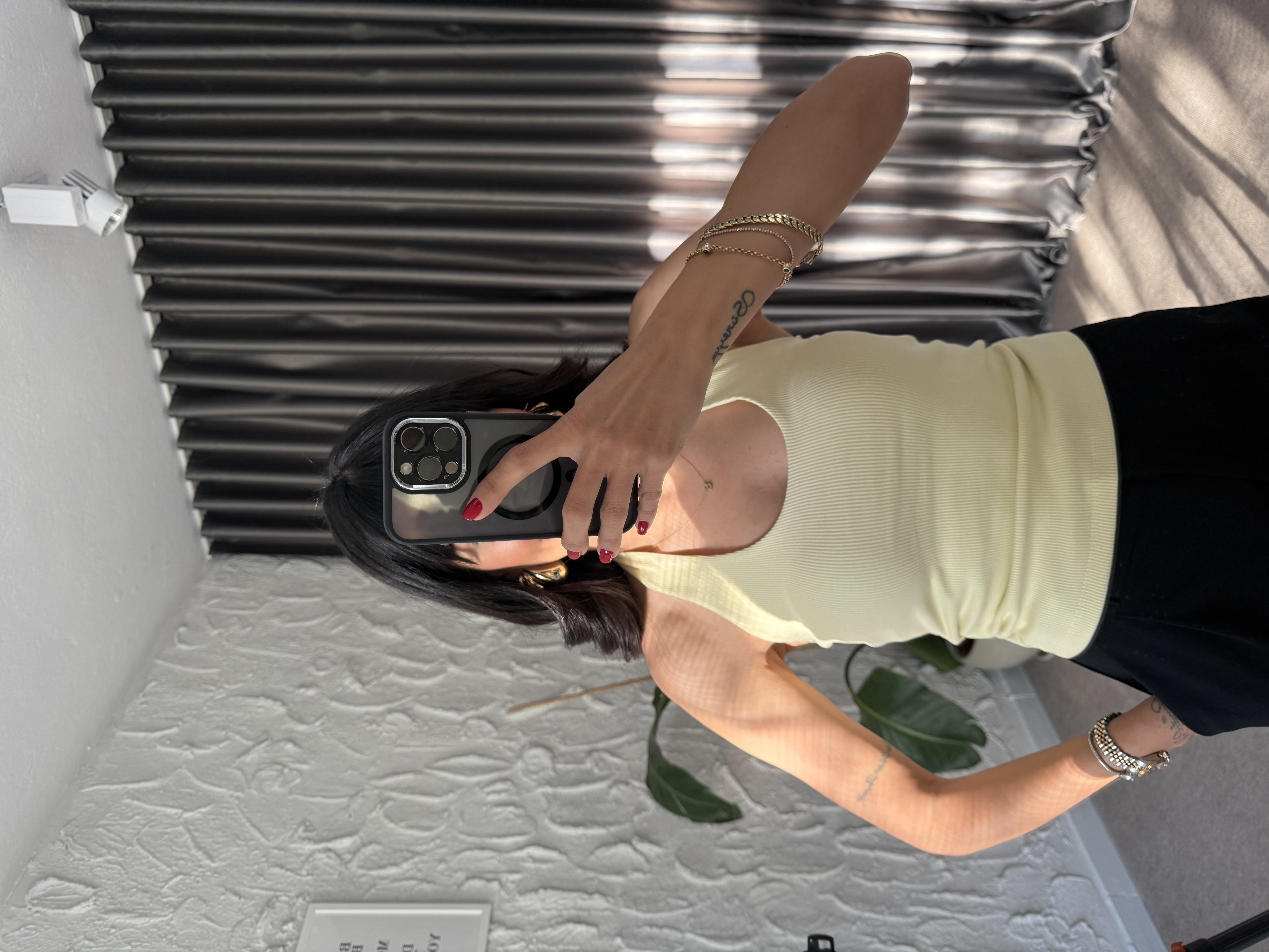 Sarı Halter Yaka Atlet