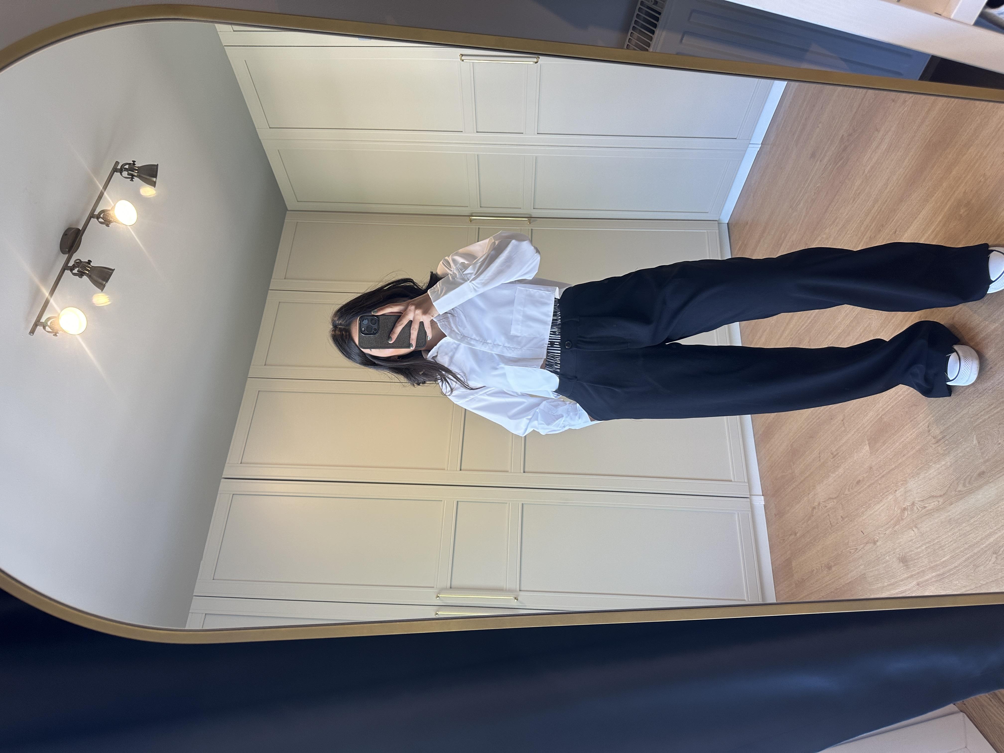 Siyah Bel Detaylı Palazzo Pantolon 