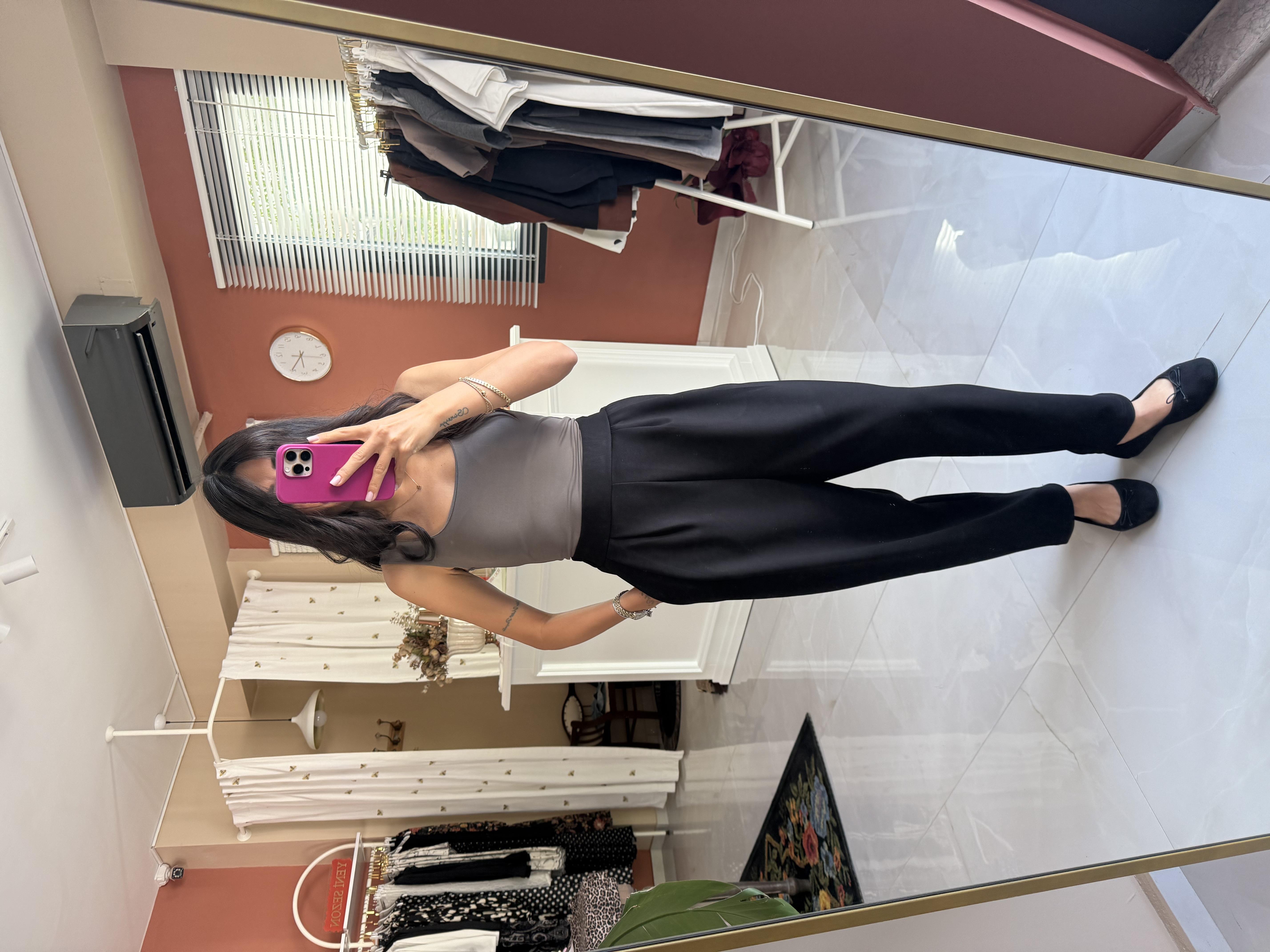 Siyah Modal Şalvar Pantolon