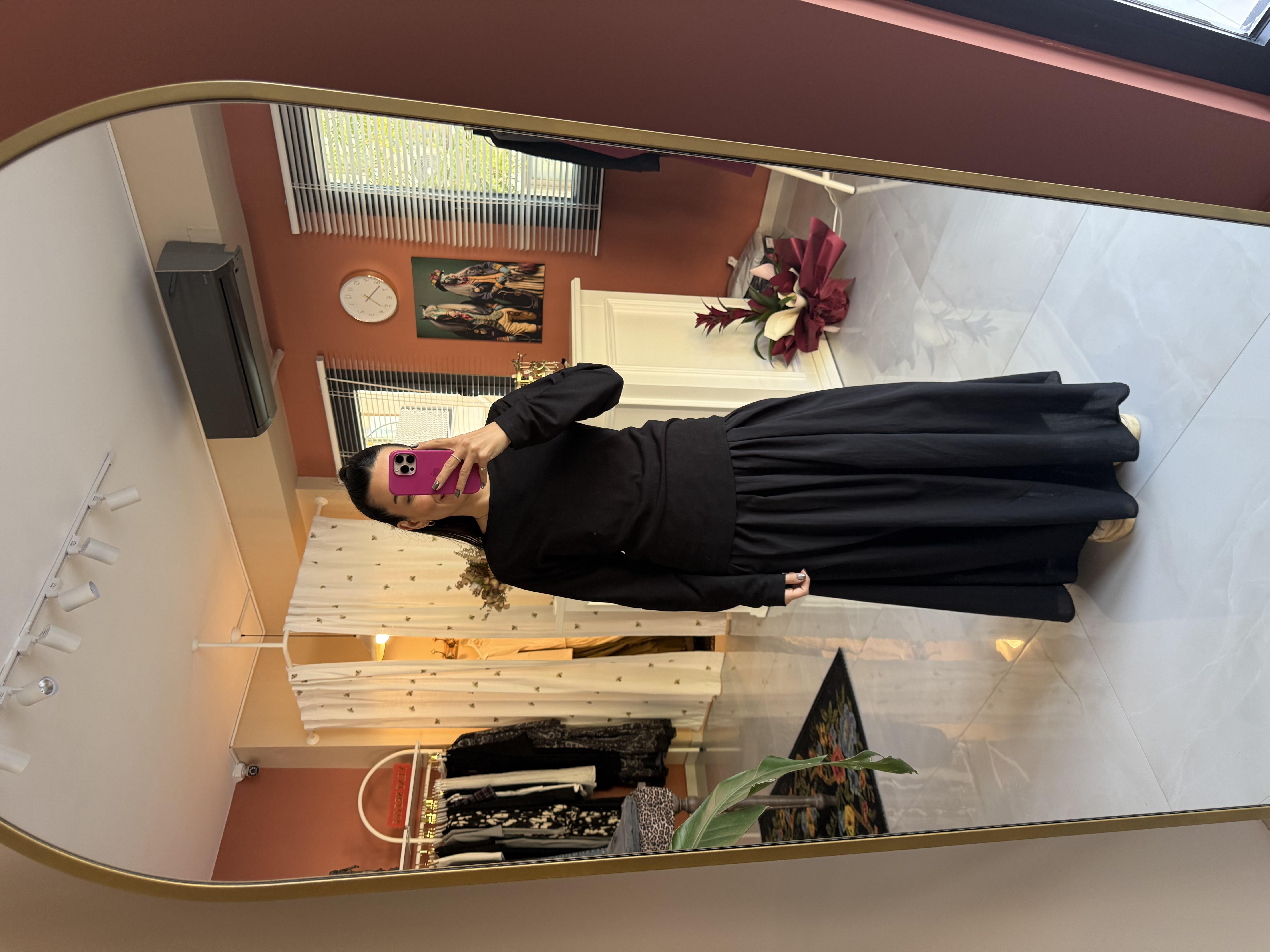 Volara Örme Elbise - Siyah