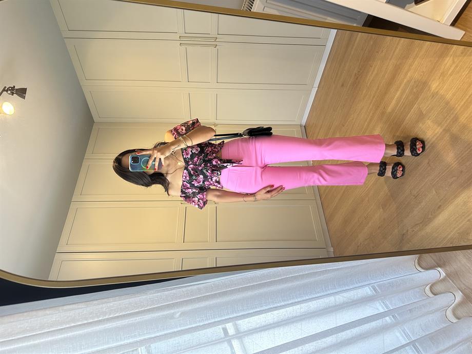 ZR Pembe Flare Pantolon
