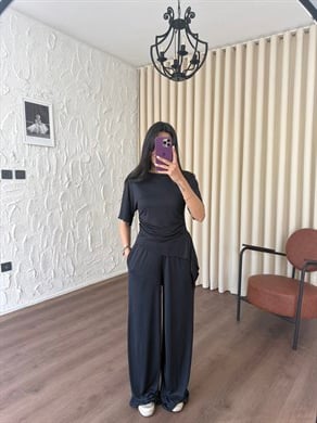 Buzzy Ribana Yan Büzgülü Antrasit Takım