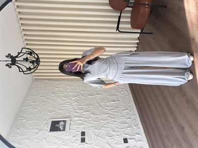 Buzzy Ribana Yan Büzgülü Gri Takım