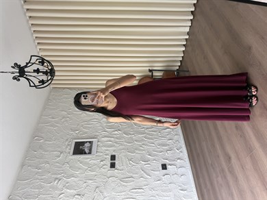Modal Pike Bordo Elbise