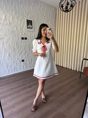 Nakışlı Brode Dantel Elbise