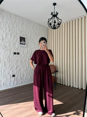 Pelerin Model Bordo Modal Takım