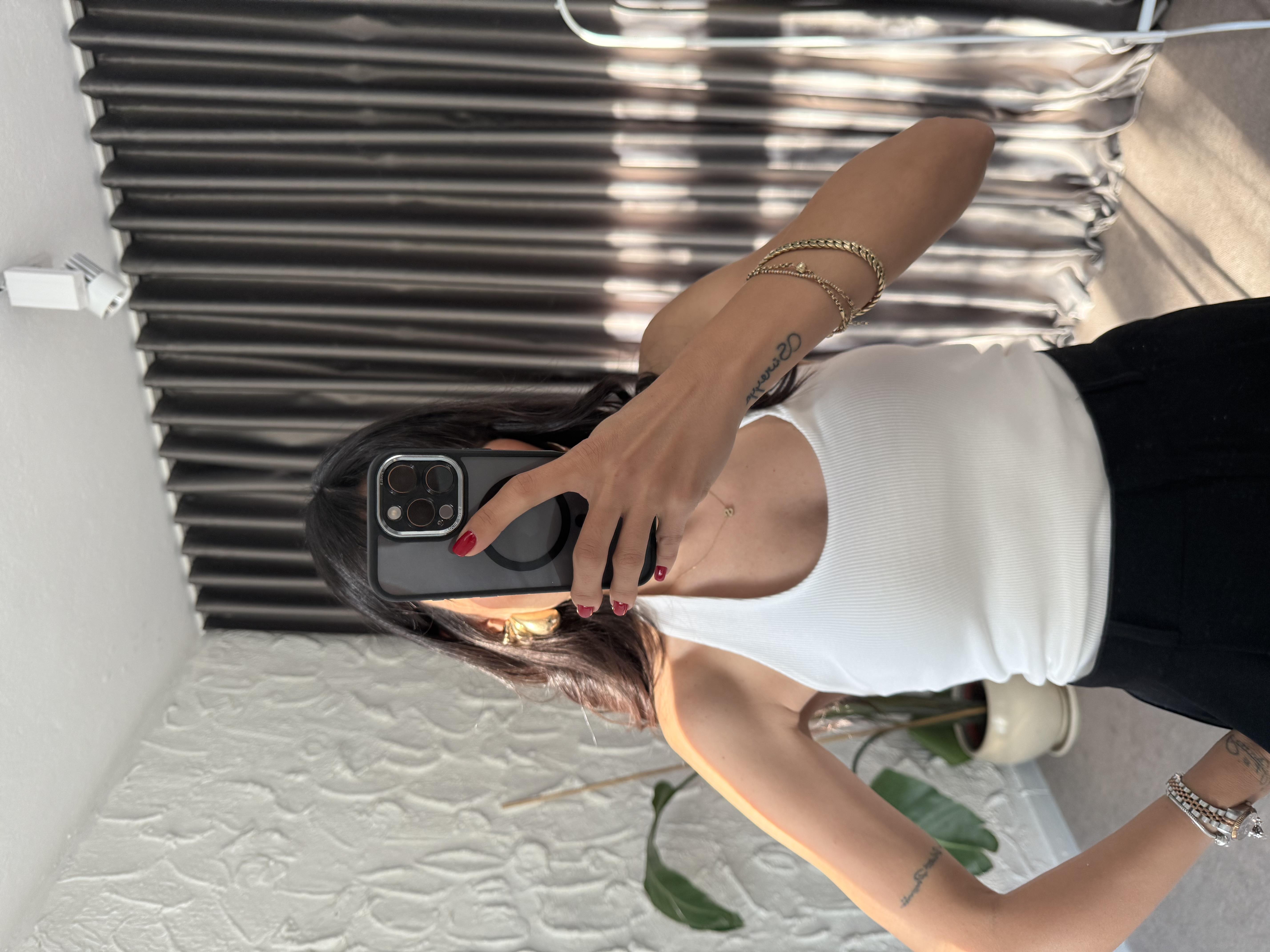 Beyaz Halter Yaka Atlet · 2