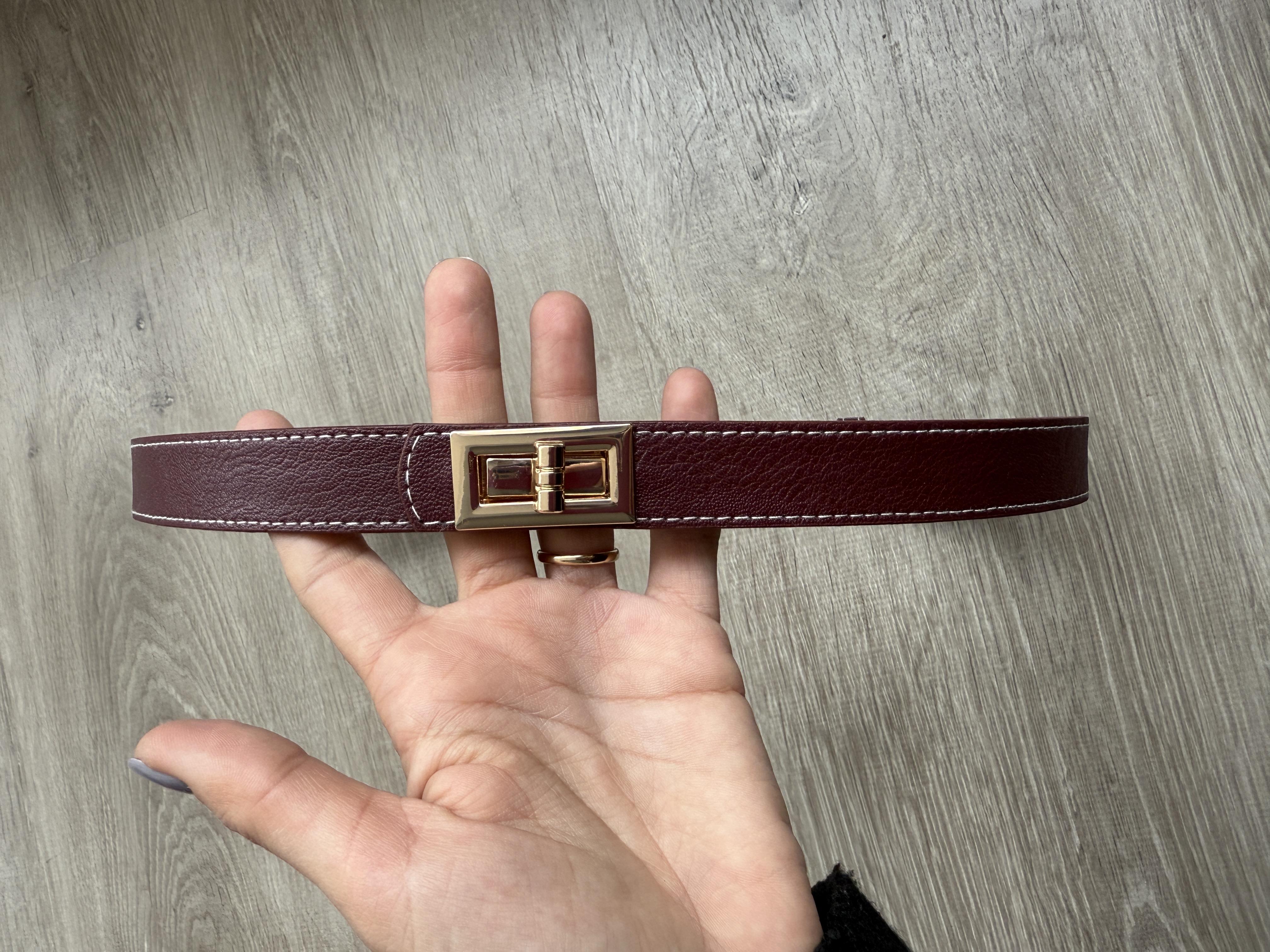 Bordo Gold Kilit Toka Ayarlanabilir Kemer · 3