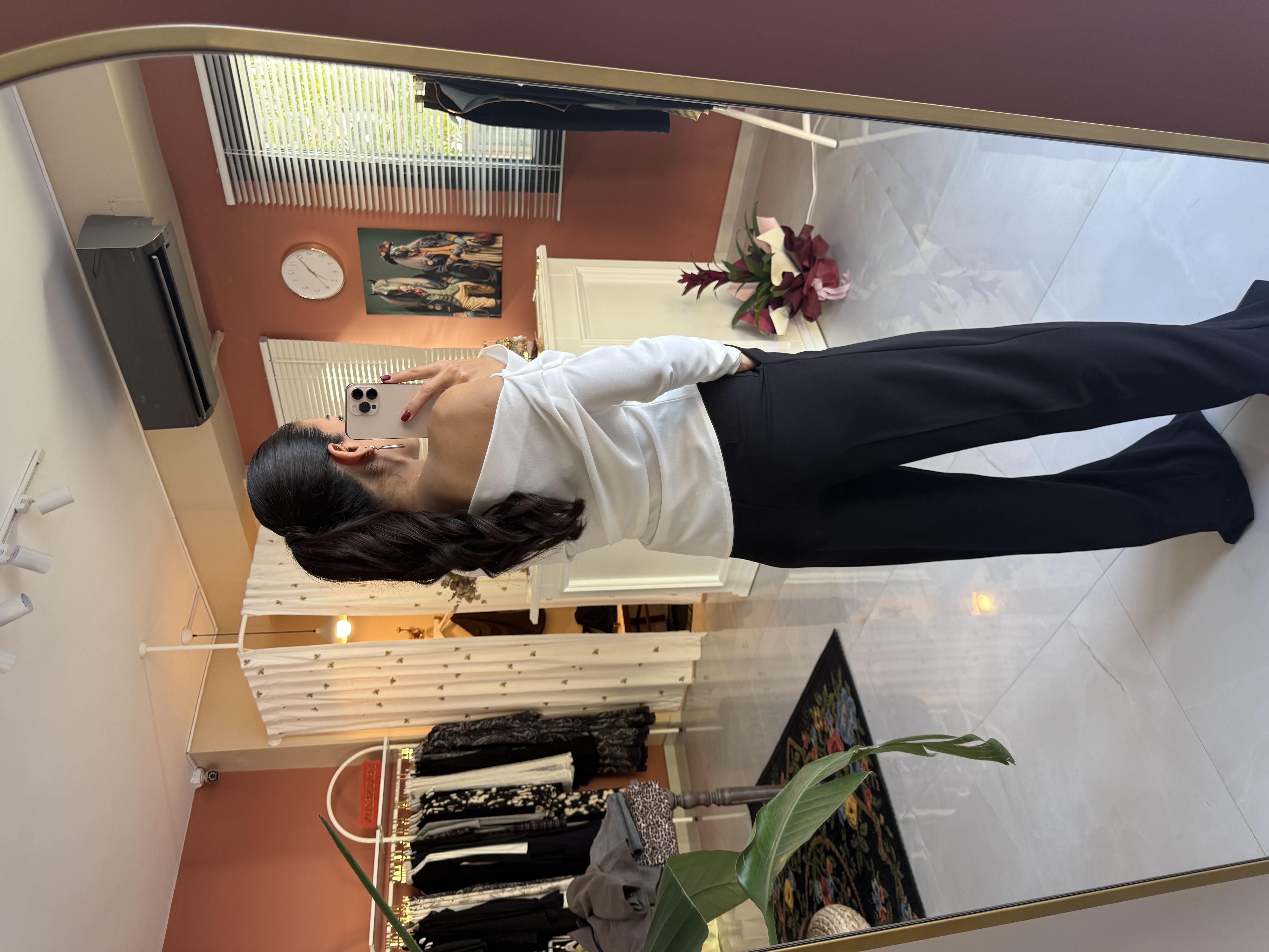 Düşük Omuz Drape Detaylı Ekru Bluz · 4