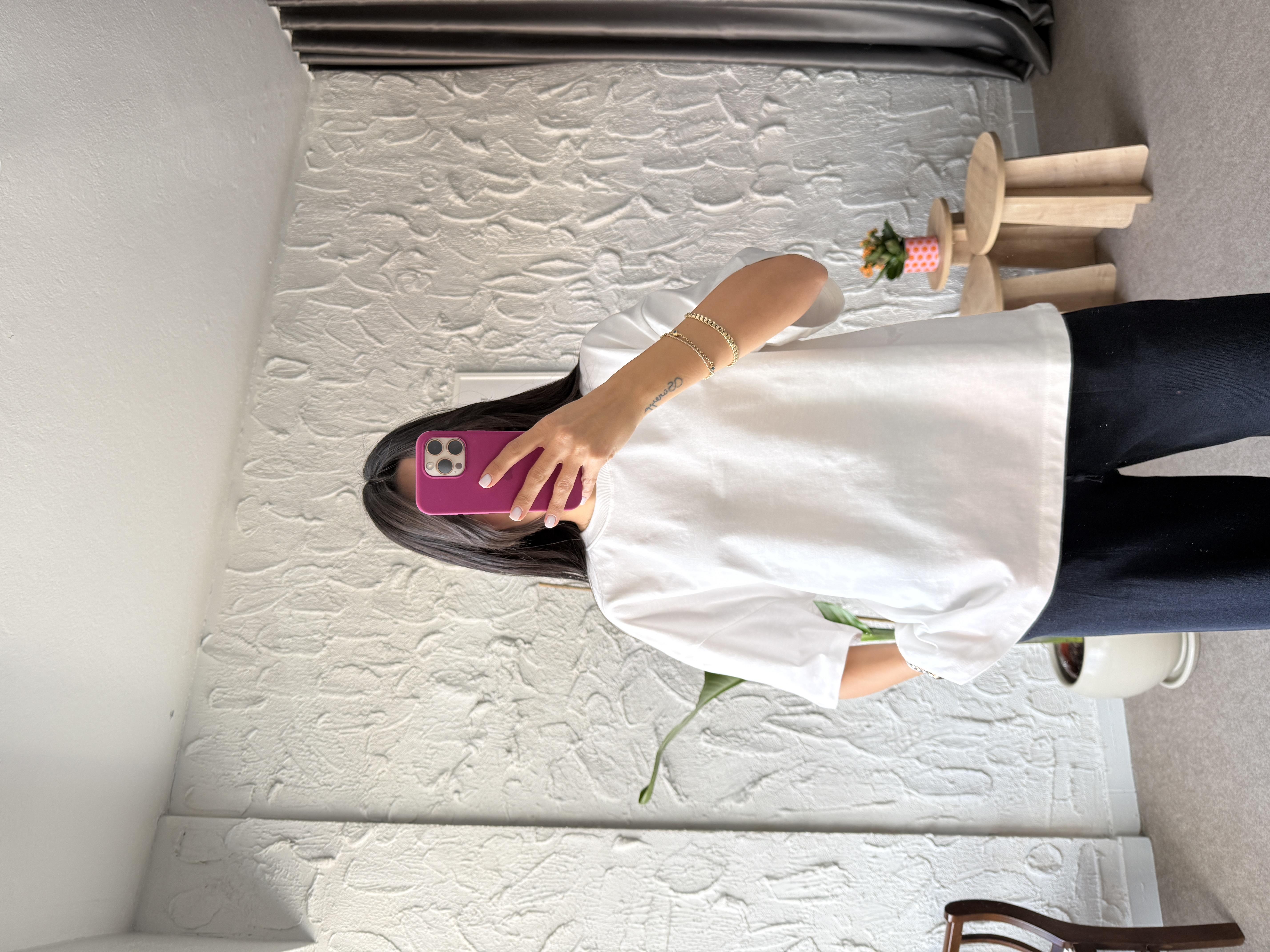 Ecru Basic Rahat Kesim Tshirt