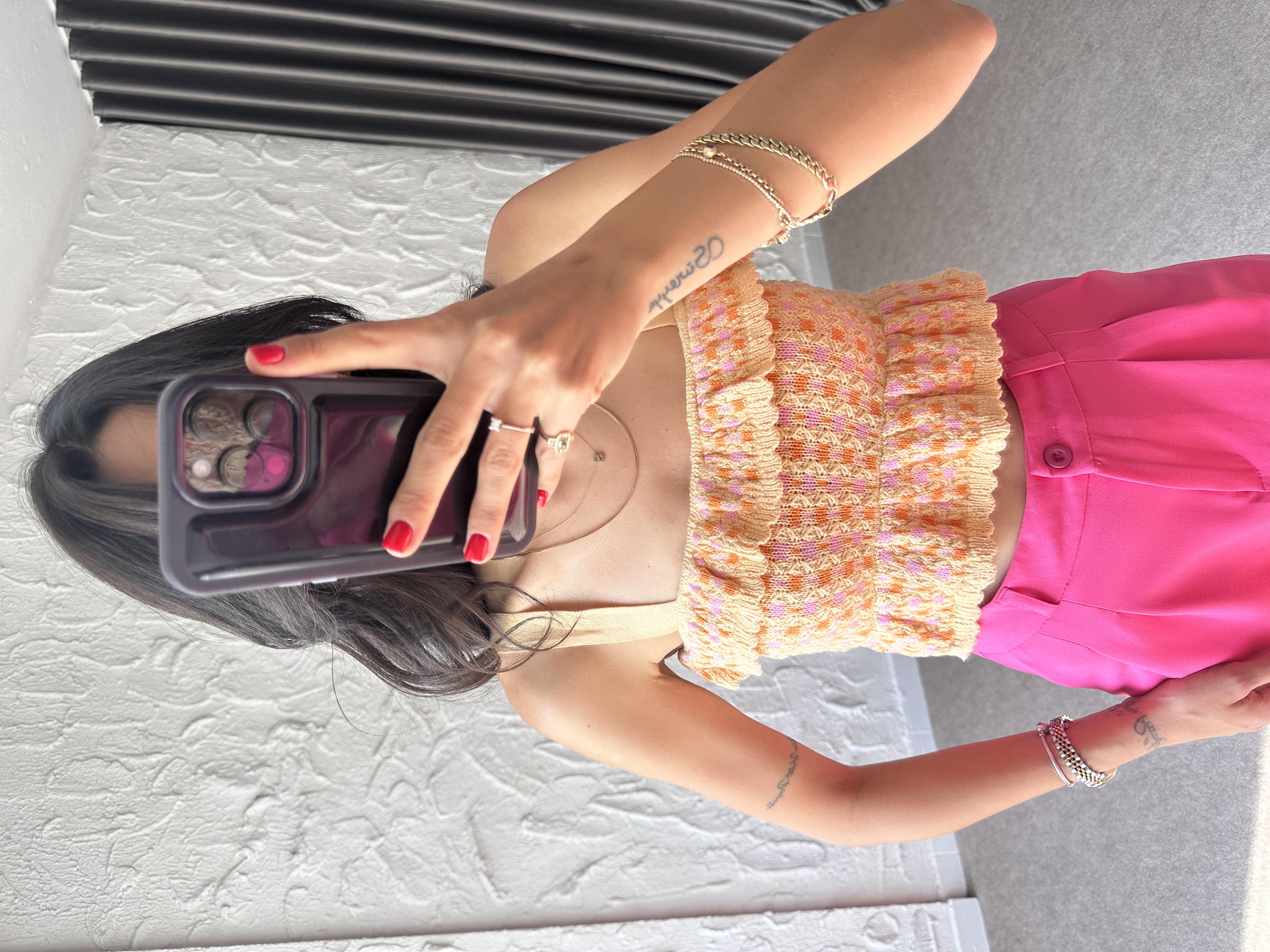 Fırfırlı Triko Bluz 