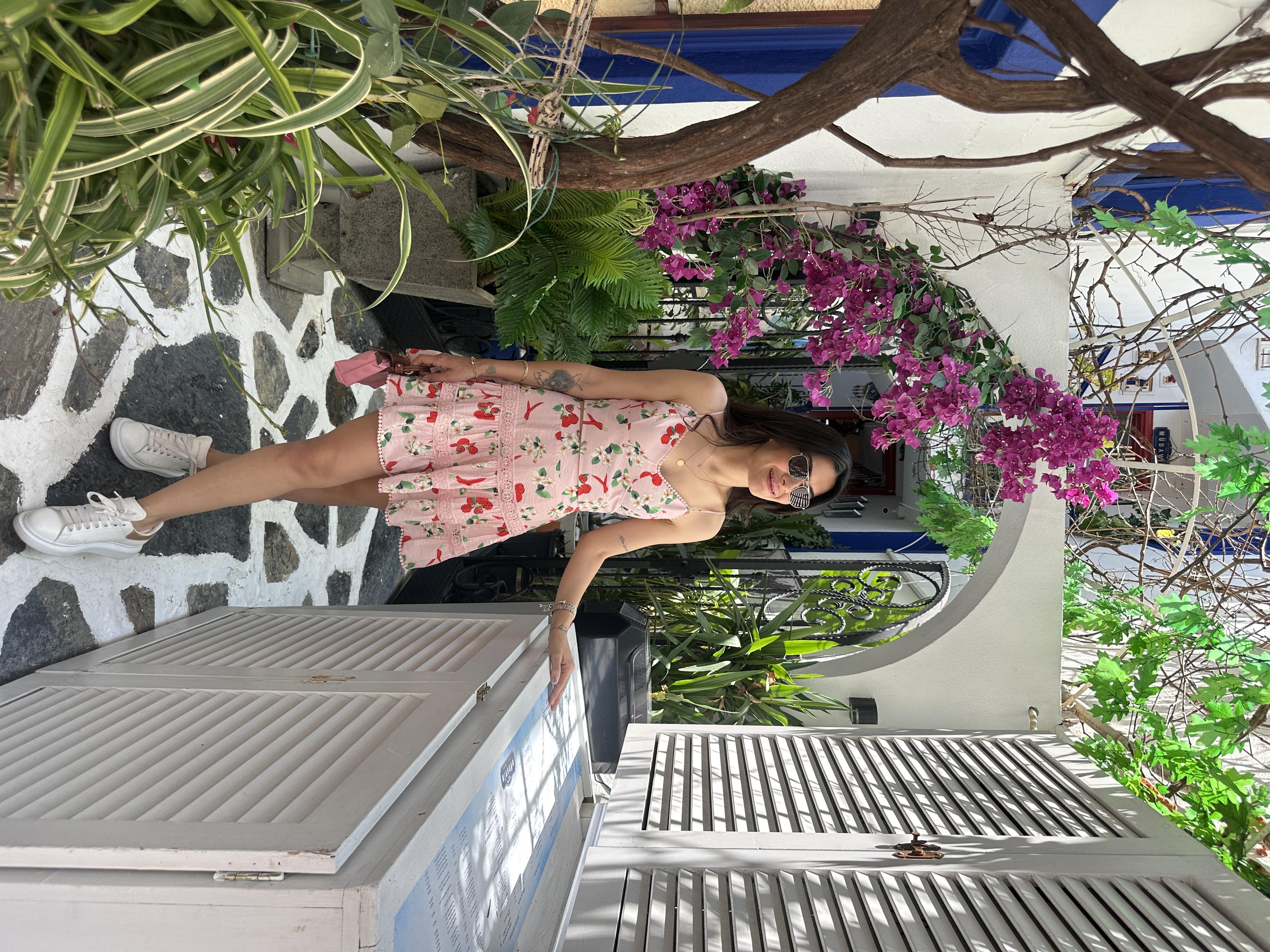 Güpür Detaylı Floral Şort Etek - Bluz 