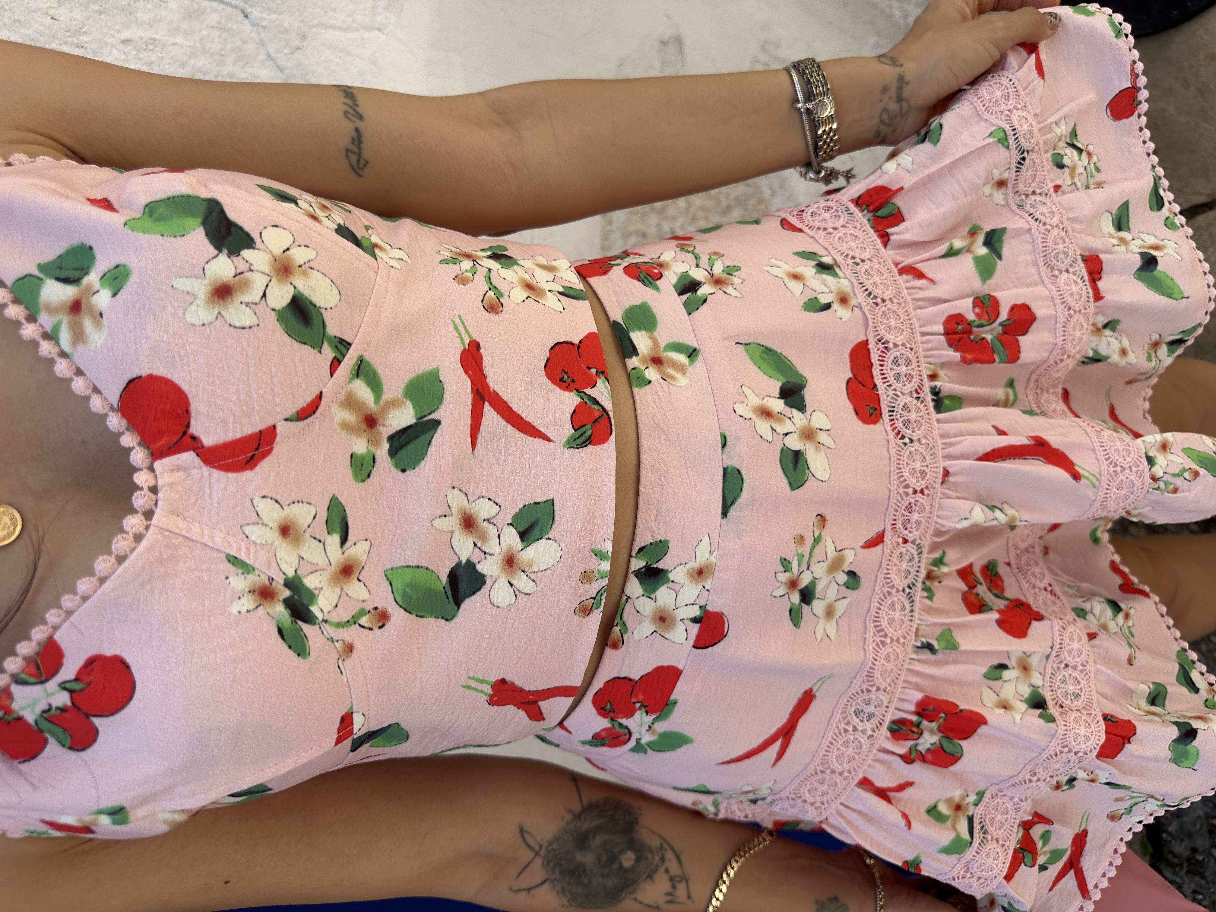 Güpür Detaylı Floral Şort Etek - Bluz · 5