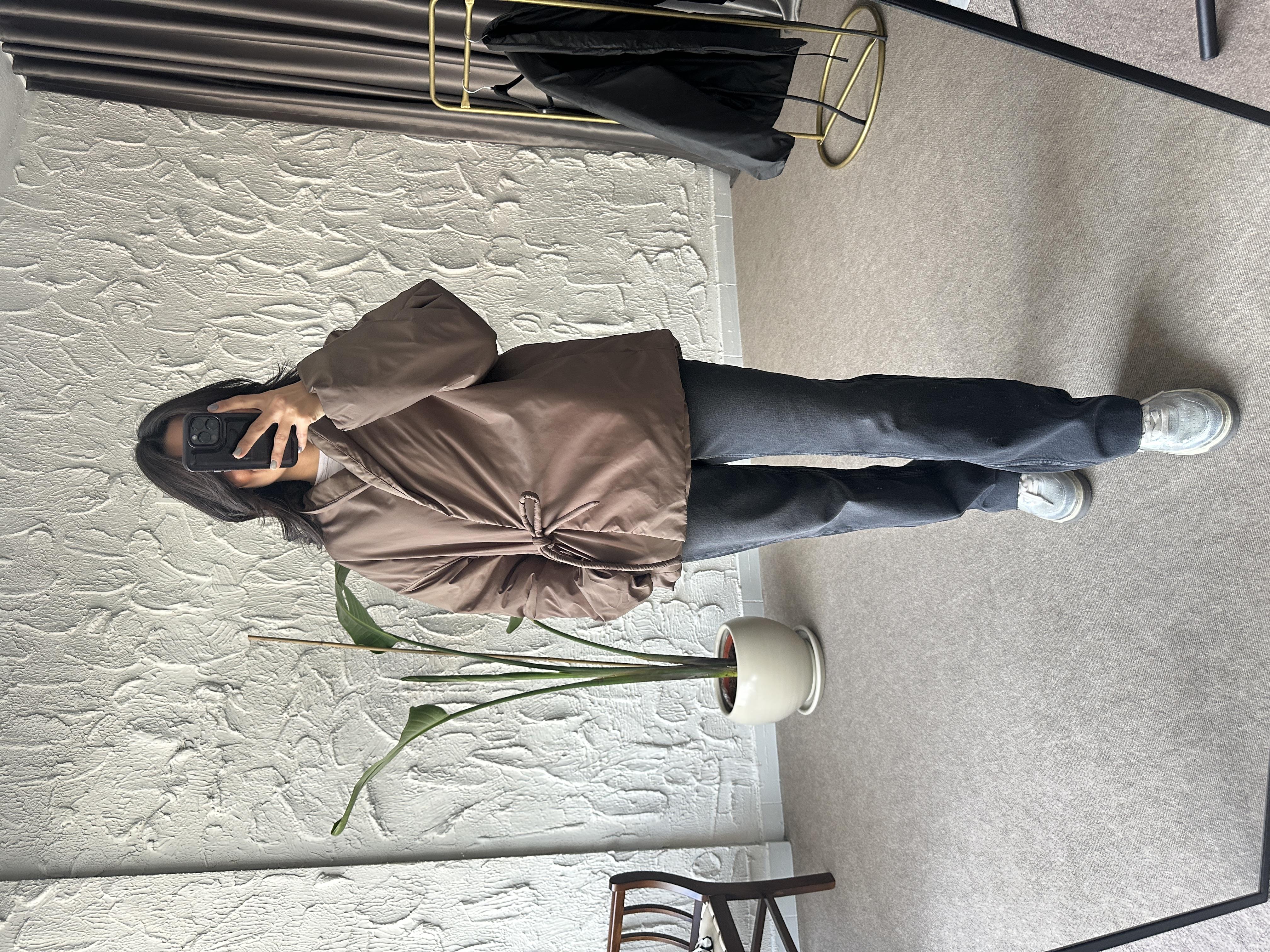 Kahve Kruvaze Kimono Ceket