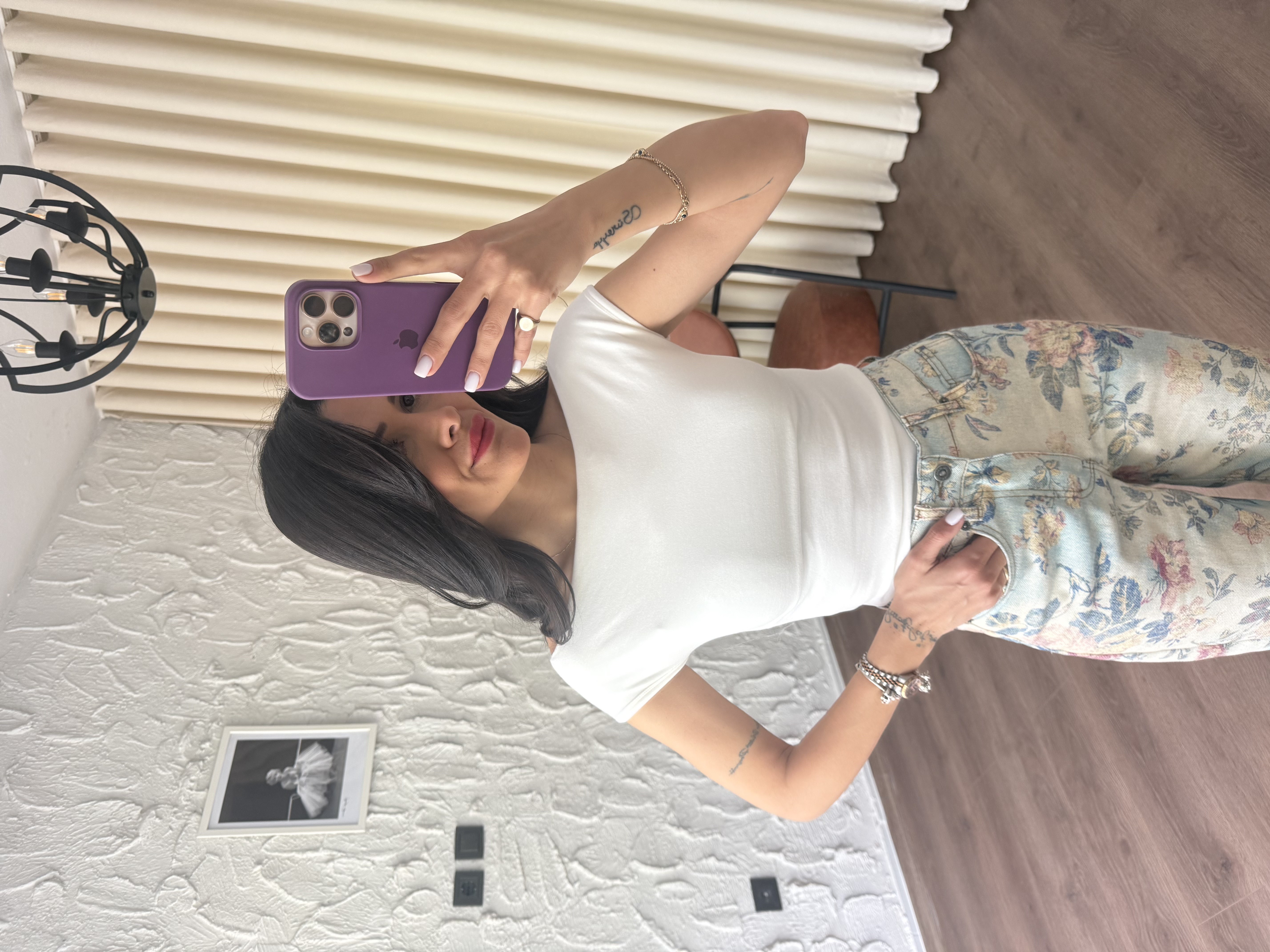 Kayık Yaka Beyaz Bluz