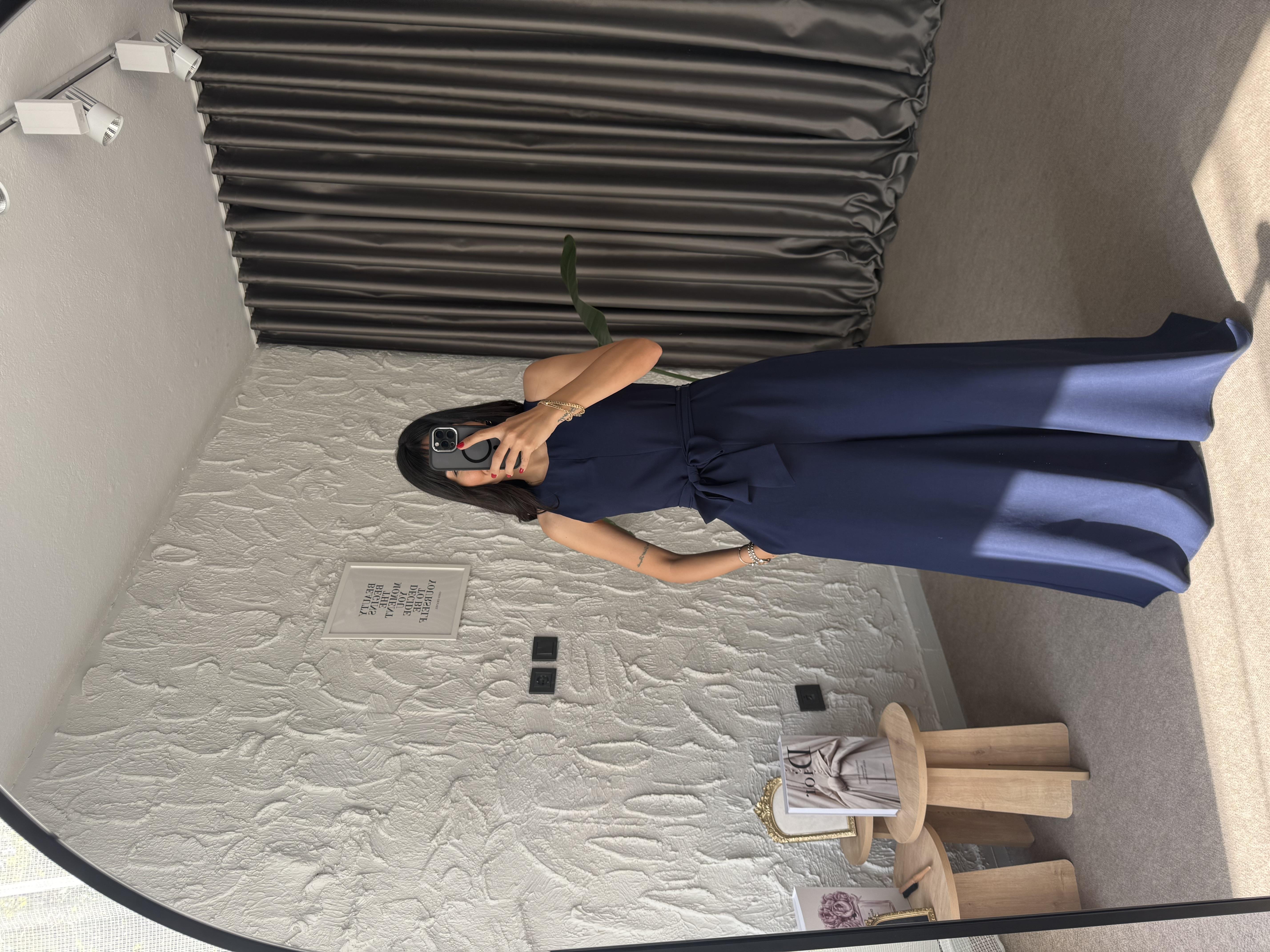 Kolsuz Bol Paça Tulum - Lacivert