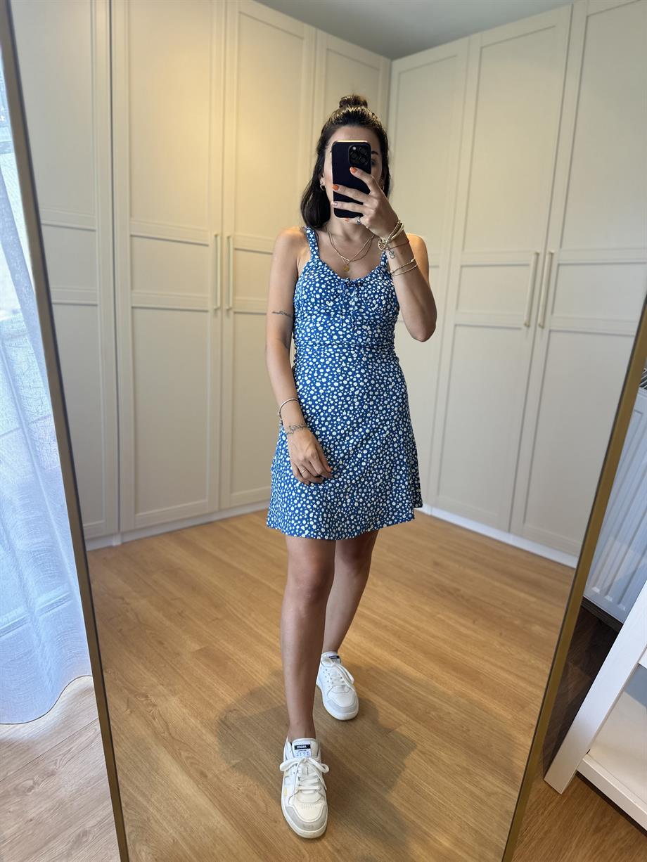 Mai Papatya Desenli Elbise