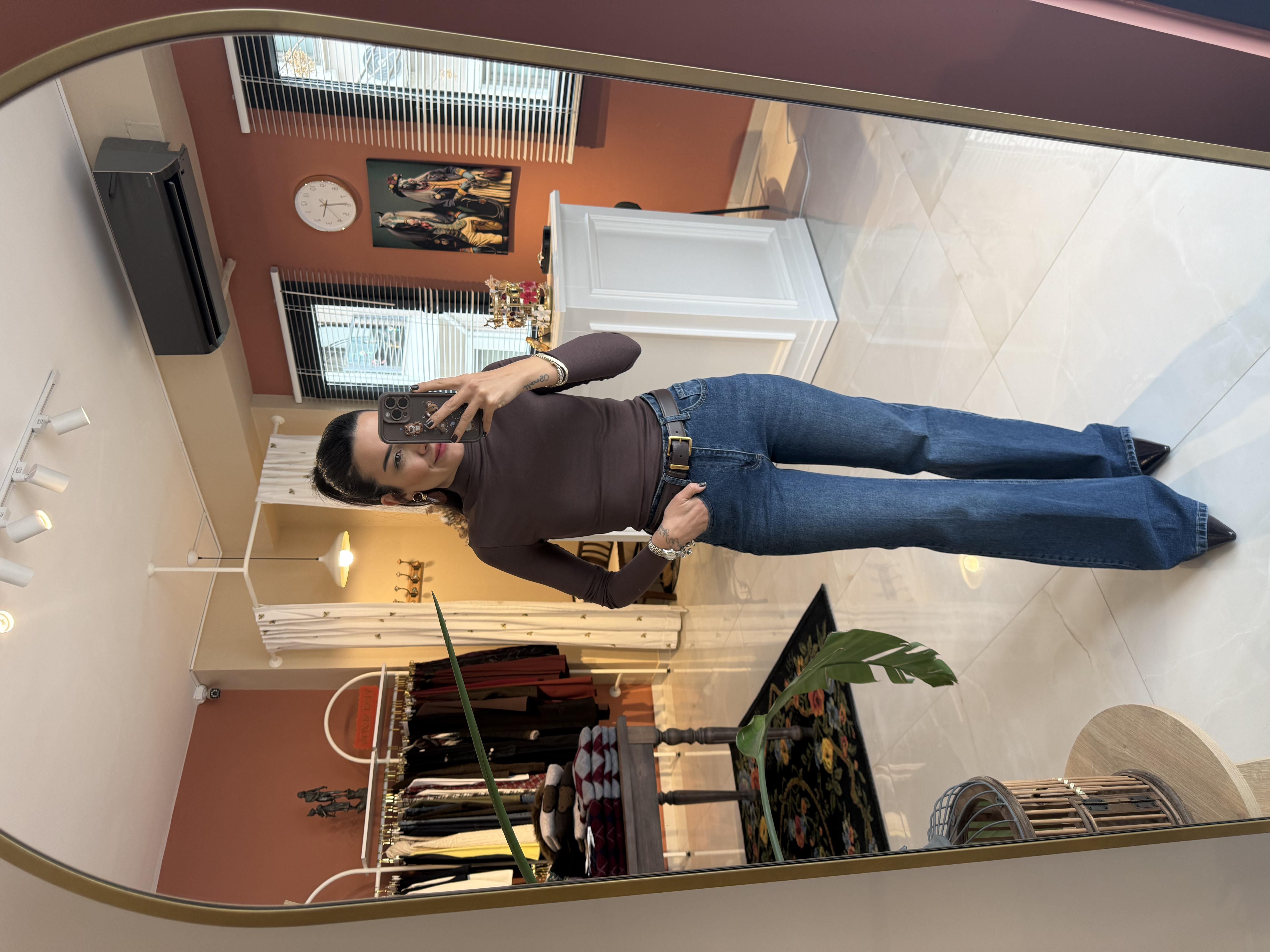 Mavi Tint İspanyol Paça Jean Pantolon