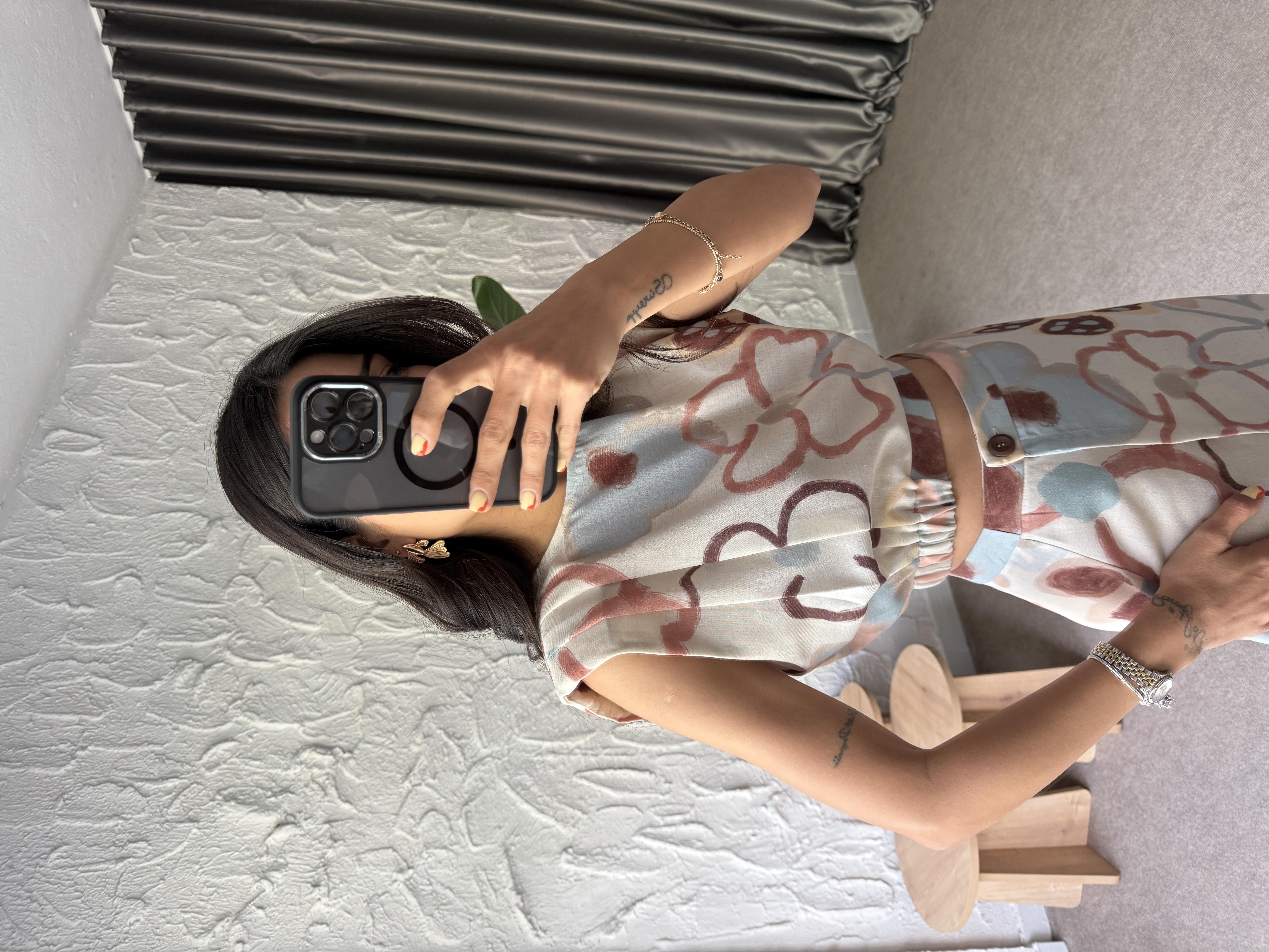 Nature Çiçek Desenli Bluz