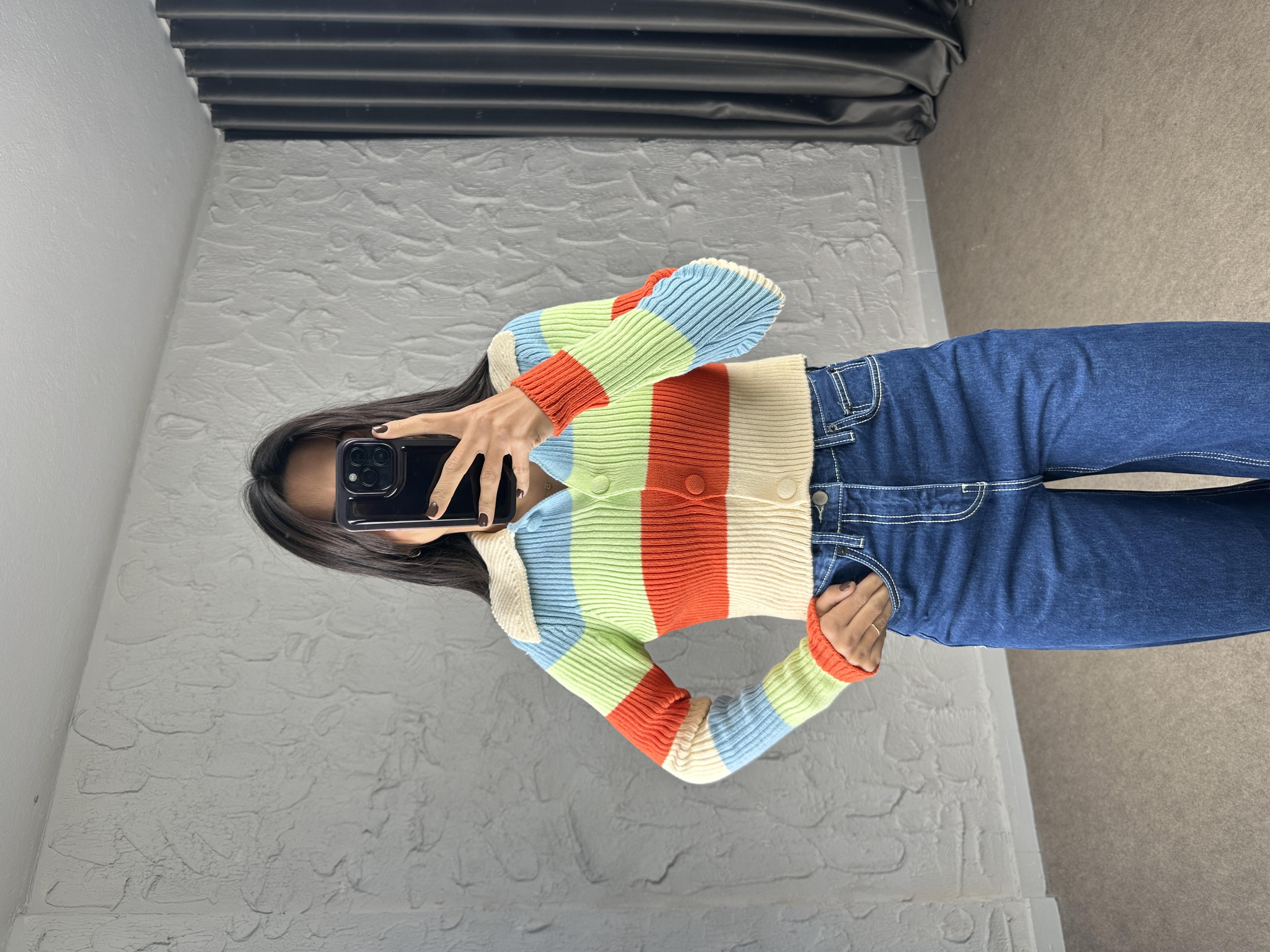 Rainbow Yaka Detay Triko