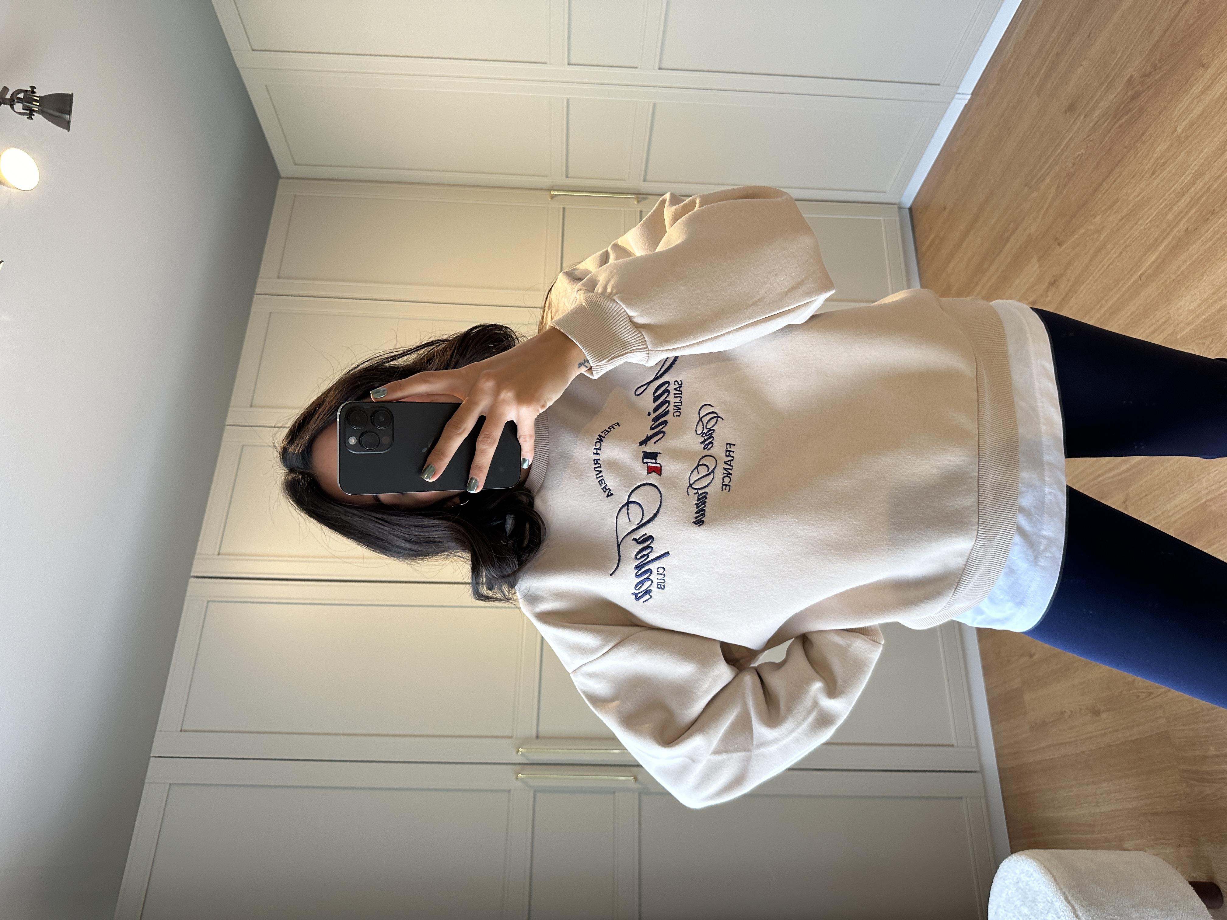 Saint Tropez Bej Sweatshirt