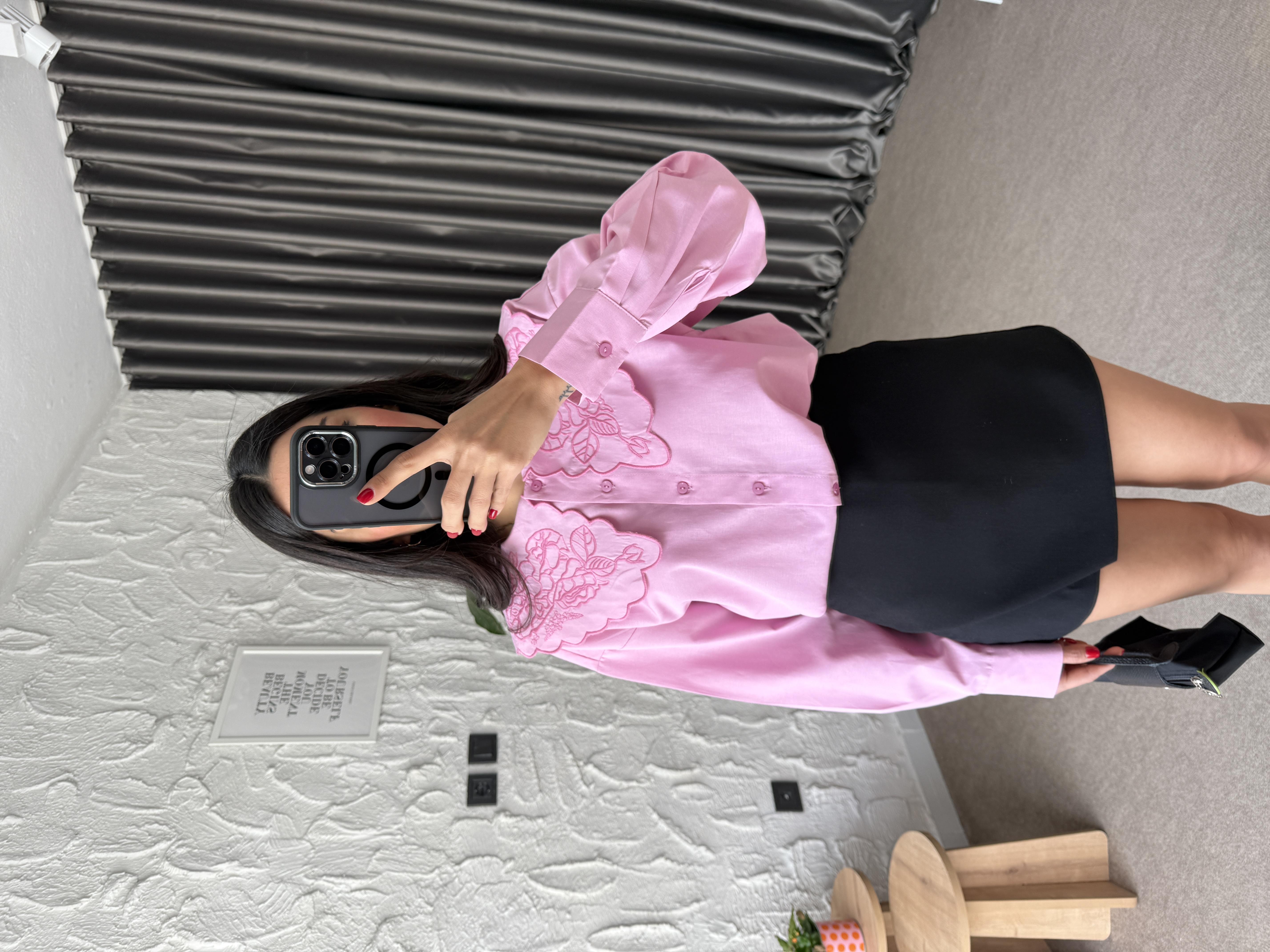 Twist Bebe Yaka Gömlek - Pembe