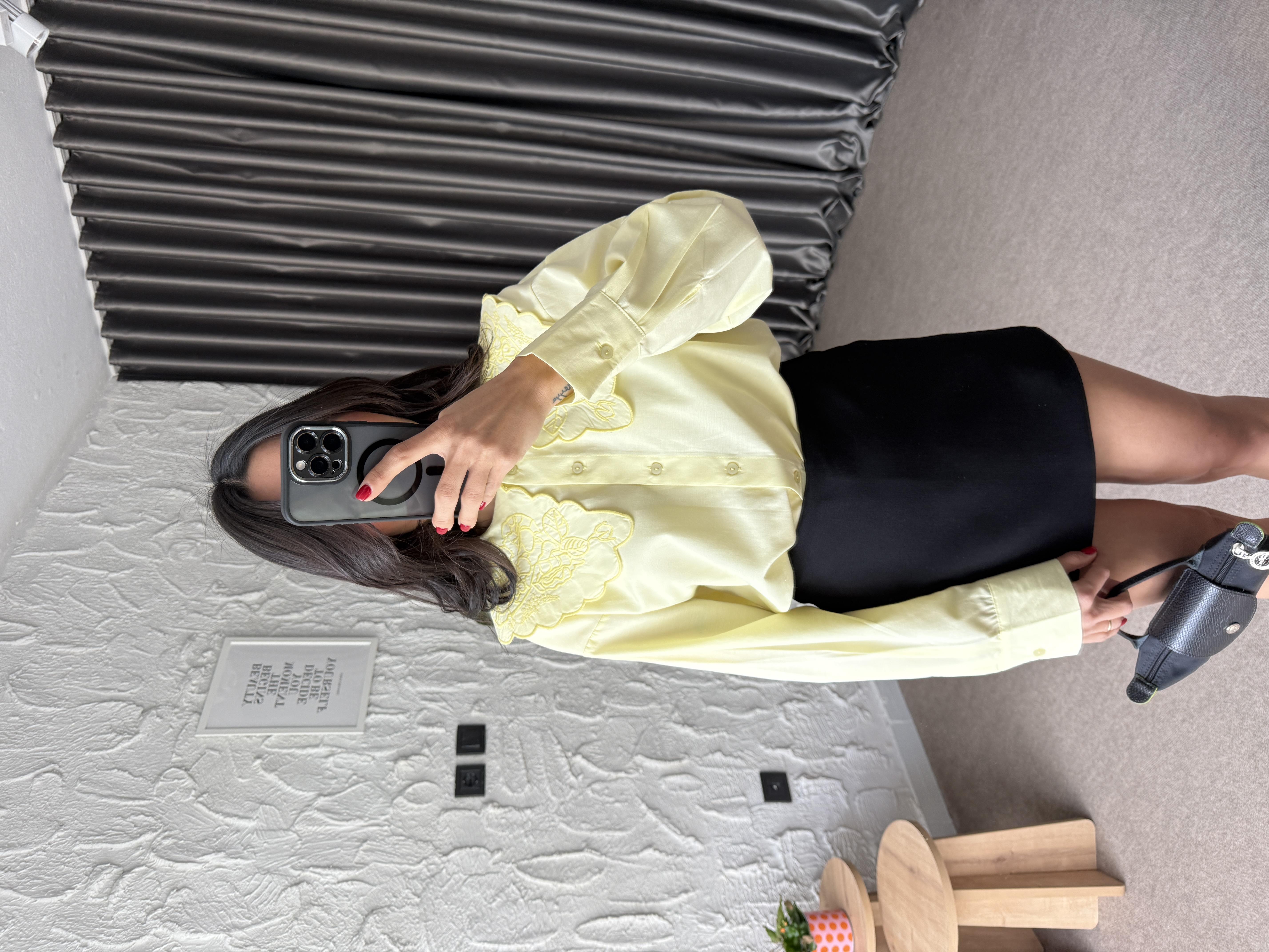 Twist Bebe Yaka Gömlek - Sarı