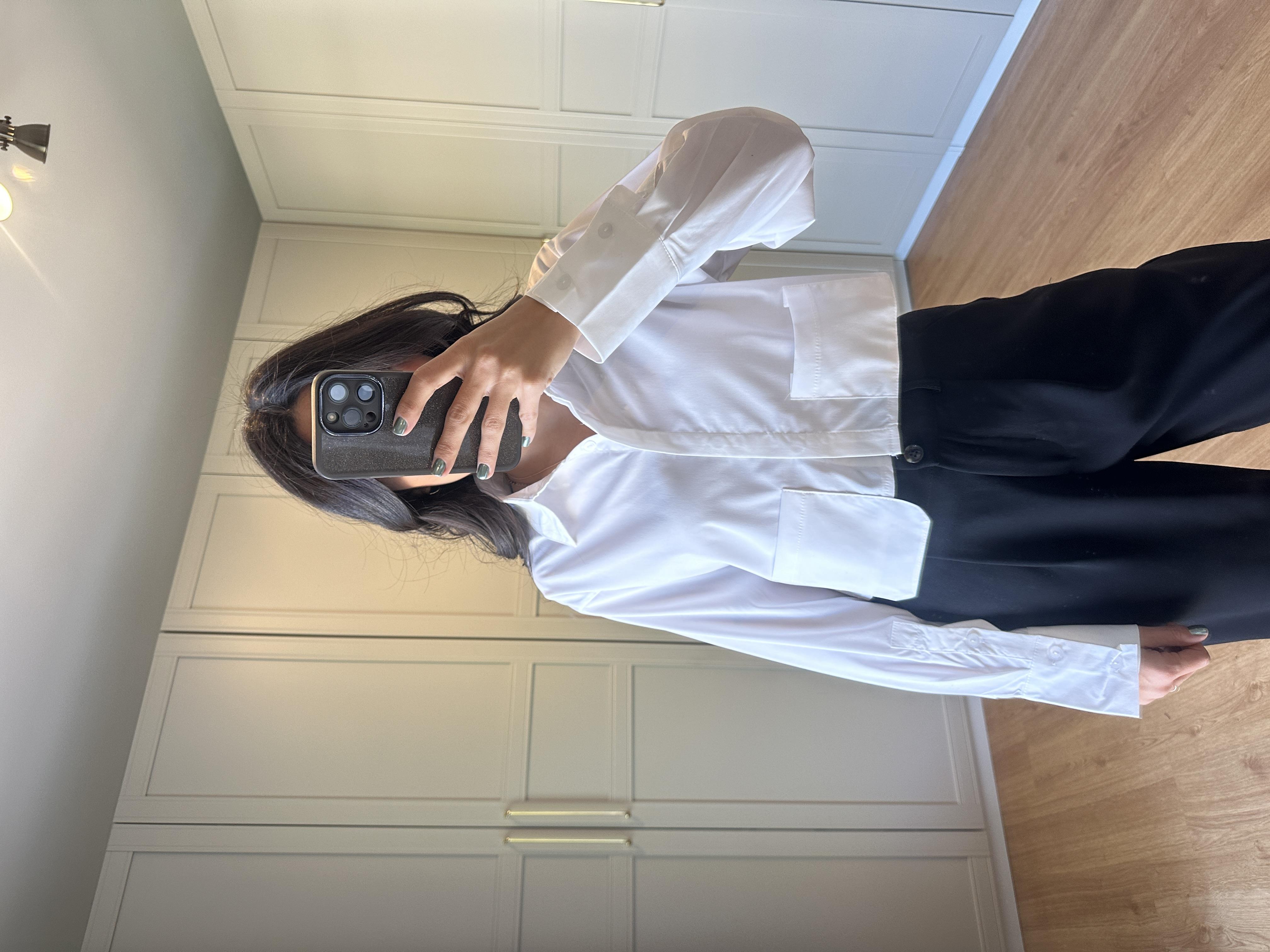 ZR Cep Detaylı Crop Gömlek