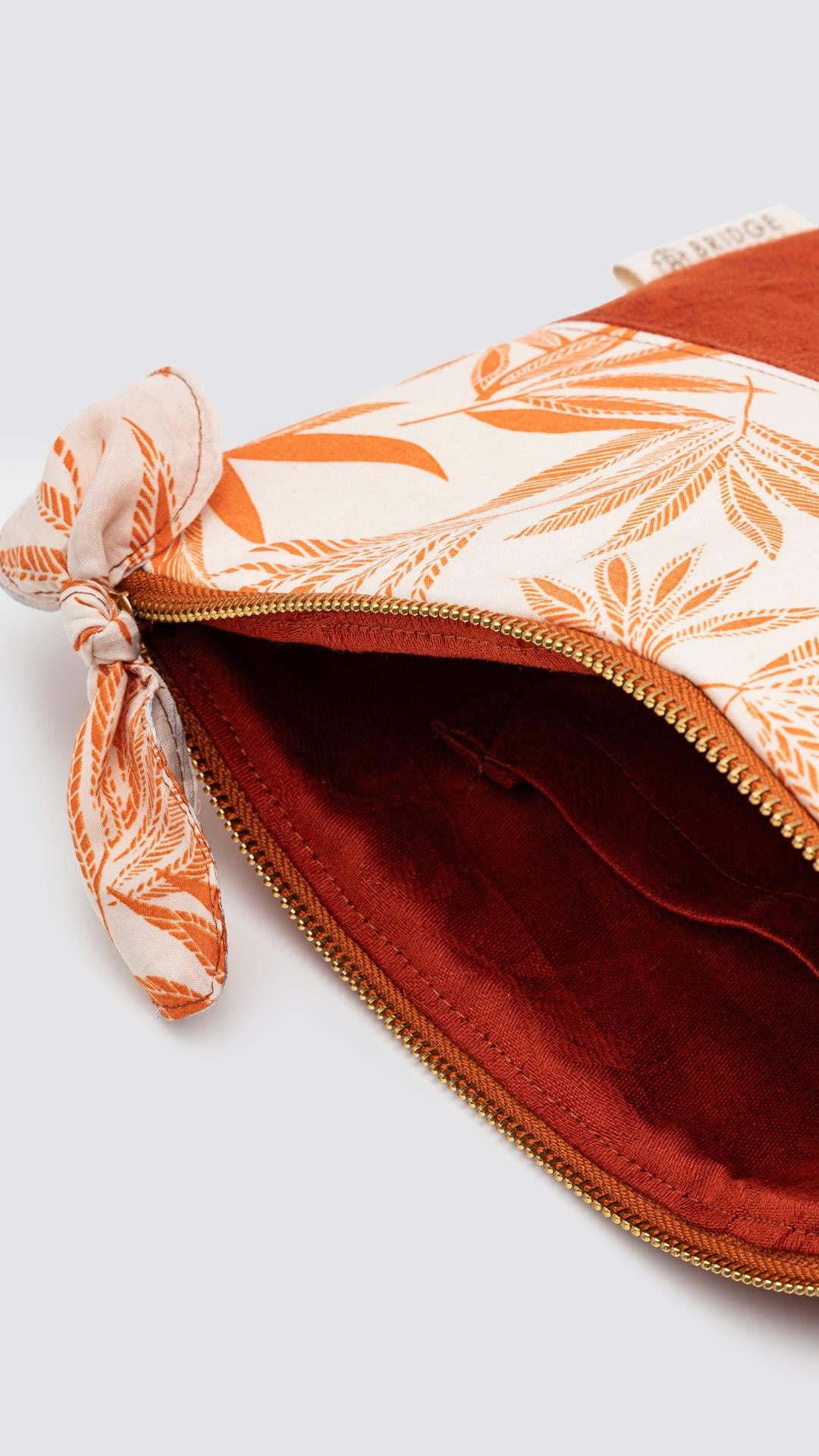 El Yapımı Kiremit Keten Clutch