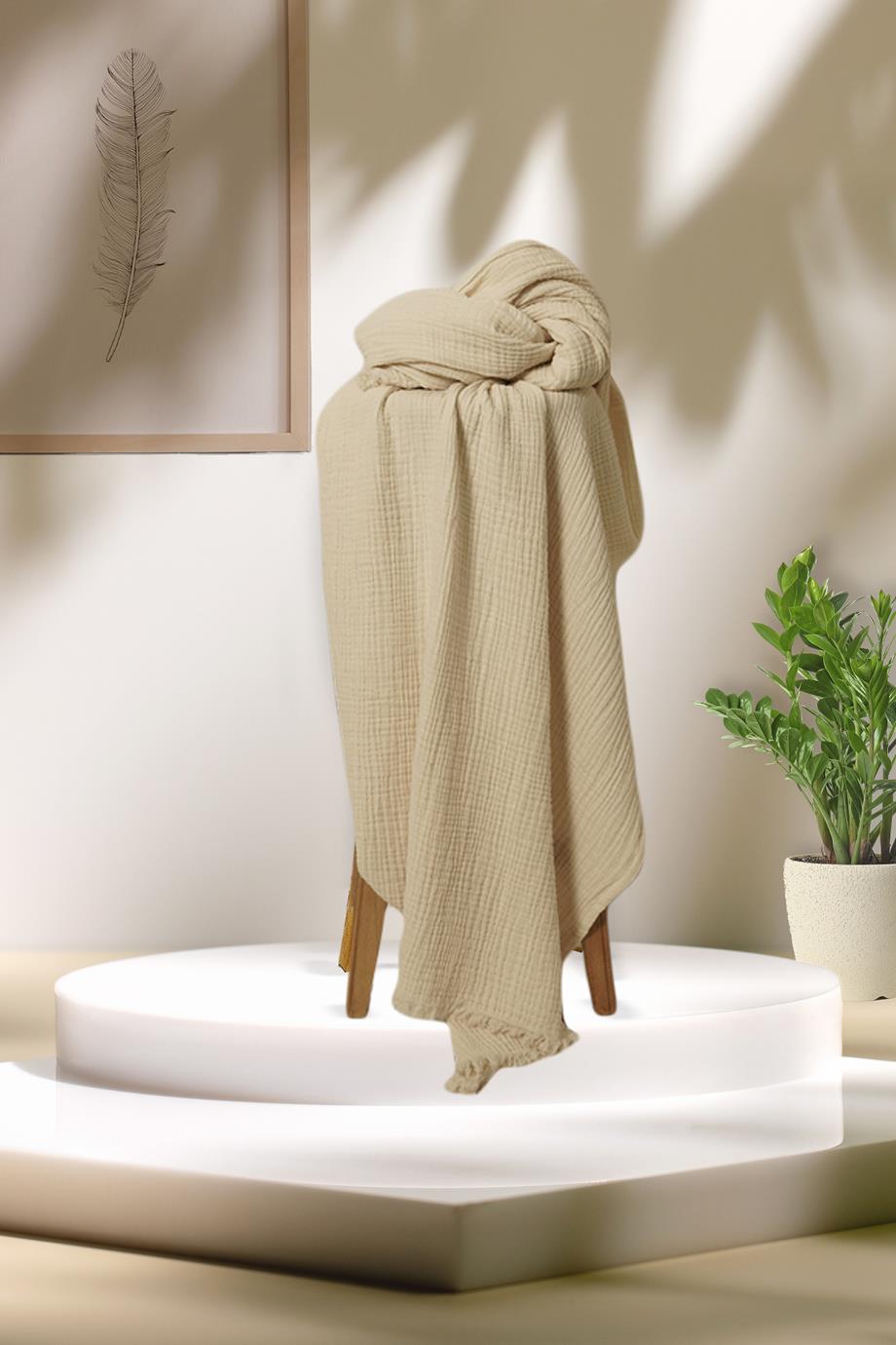 Müslin Peştemal Krem 