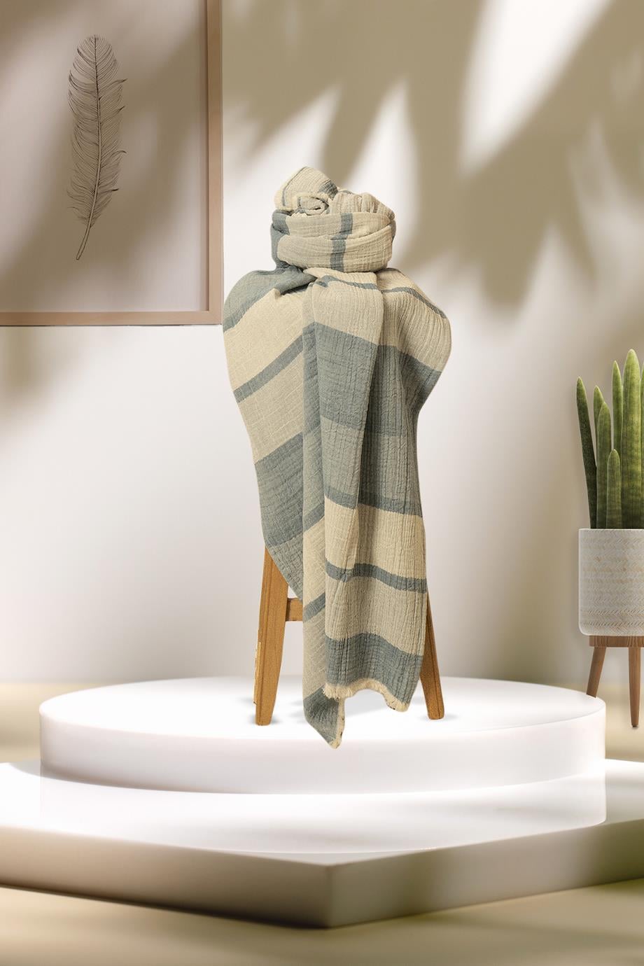 Müslin Peştemal Mavi