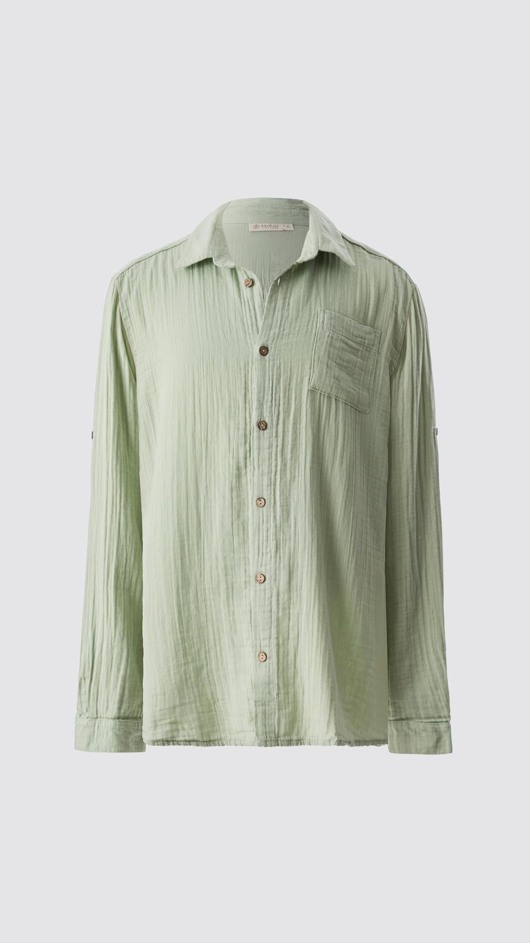 Müslin Unisex Yeşil Gömlek 