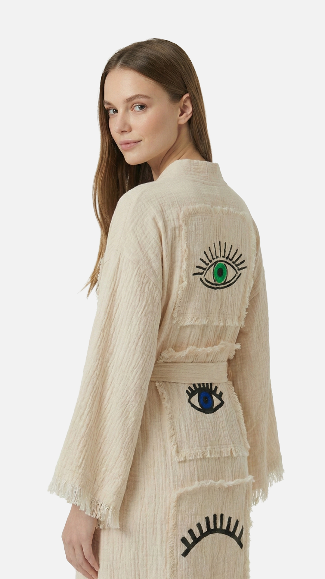 Patchwork Nazar Desenli Kimono