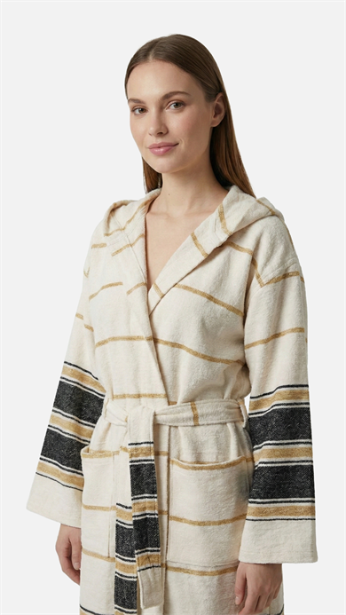 Hasır Peştemal Bornoz Siyah 