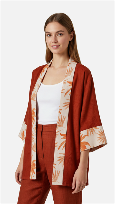 Kiremit Keten Kimono