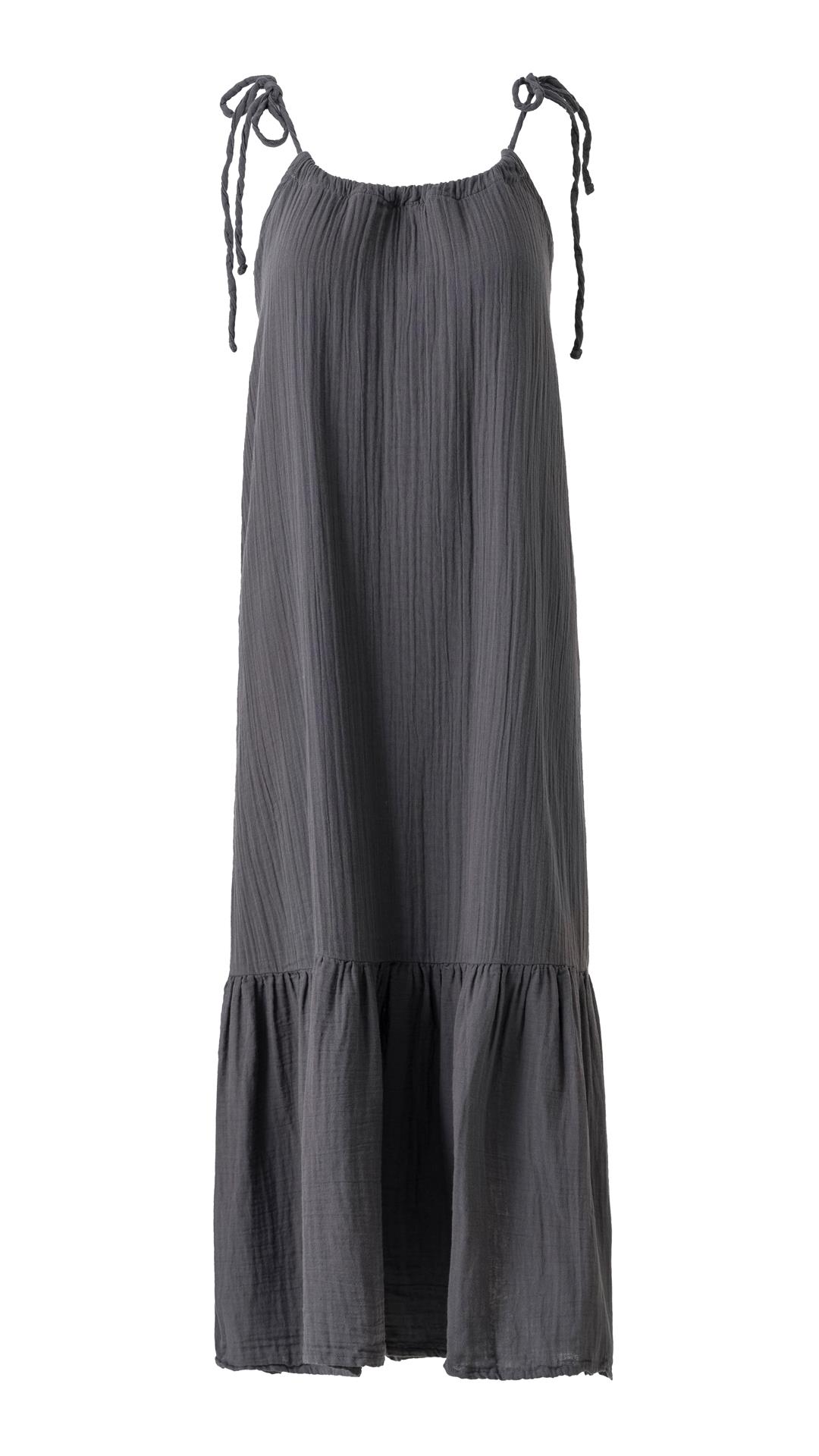 Askılı Müslin Elbise Antrasit